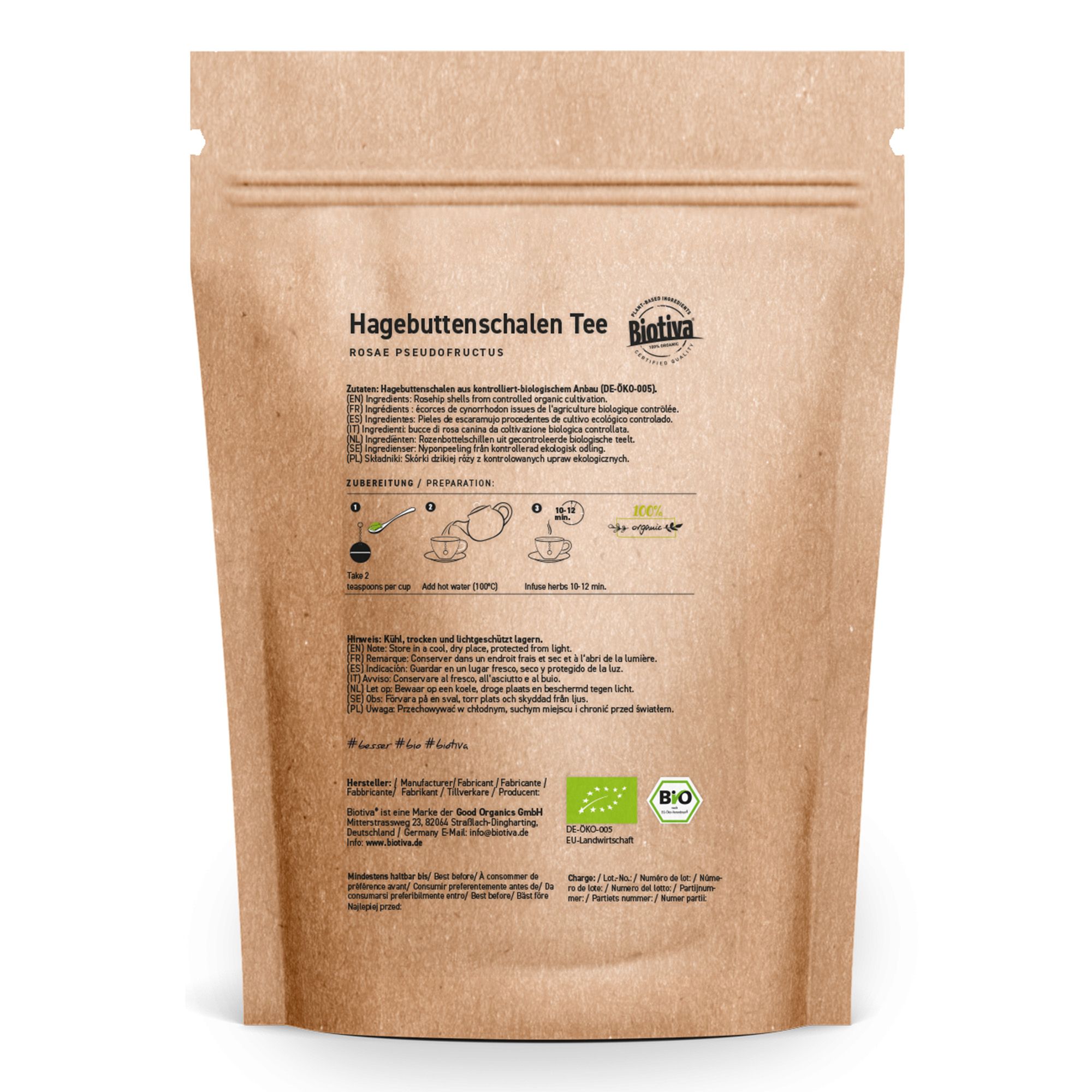 Biotiva Hagebuttenschalen Tee Bio