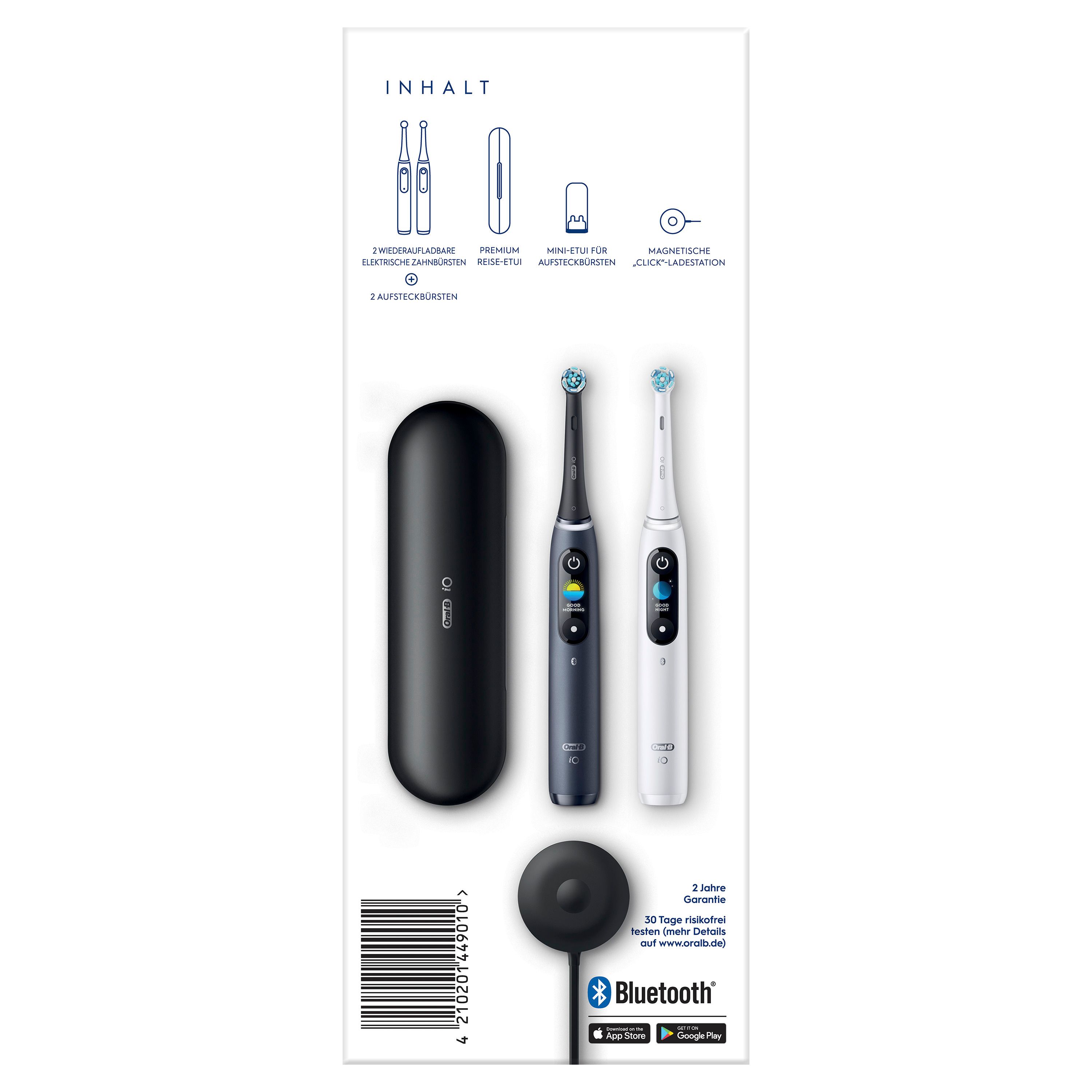 Oral-B - Elektrische Zahnbürste "iO Series 8 + 2. Handstück & Reiseetui" in Weiß
