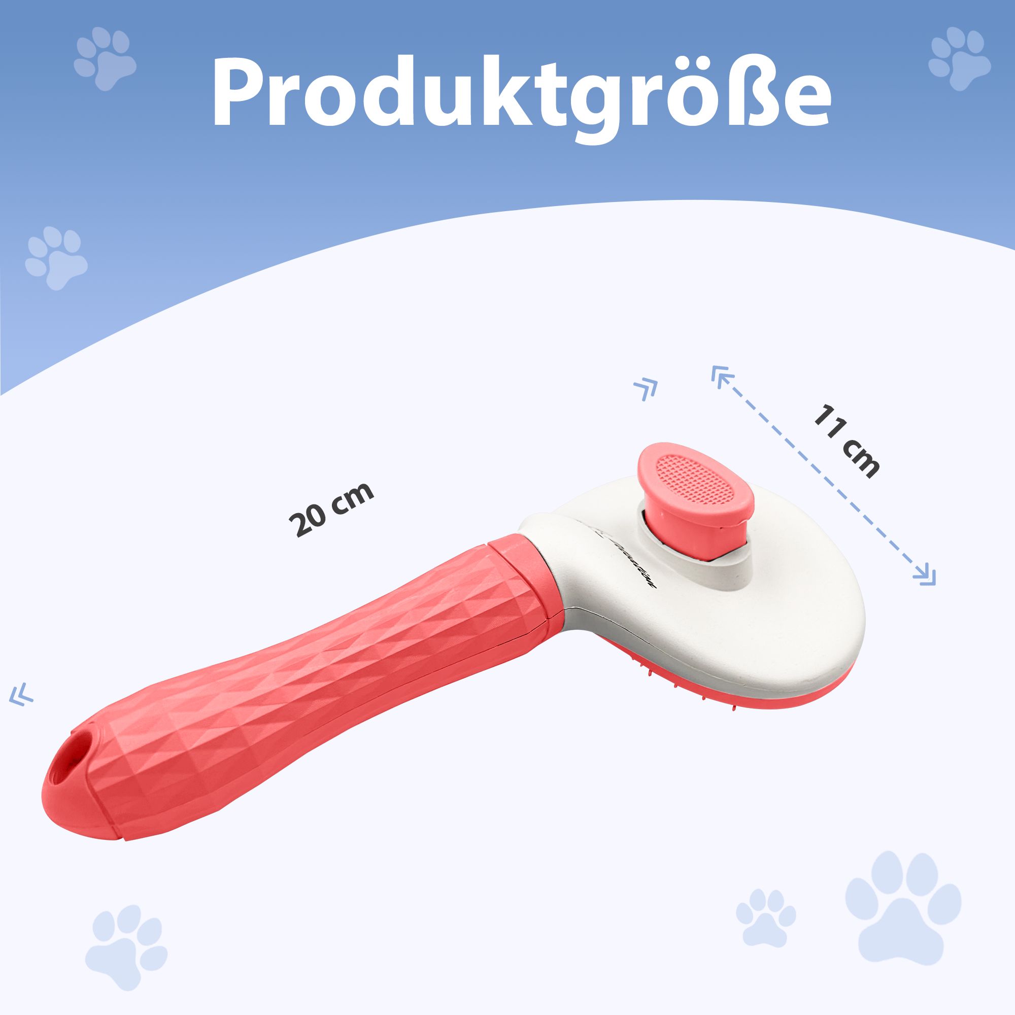 PETSATION Tierbürste mit One-Touch (Hunde, Katzen, Pferde)