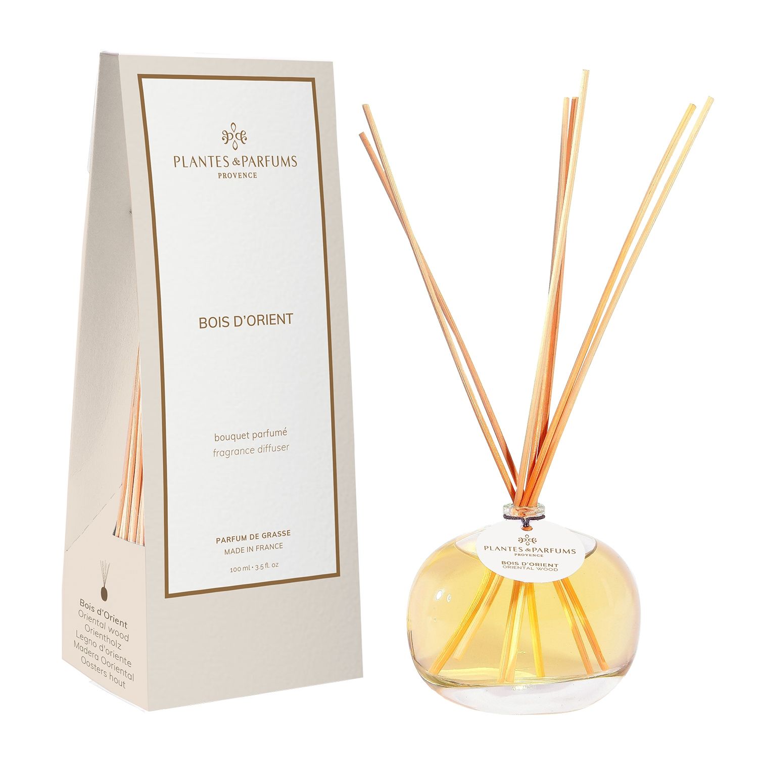 Plantes & Parfums Reed Diffuser Oriental Wood – Duftstäbchen Raumduft