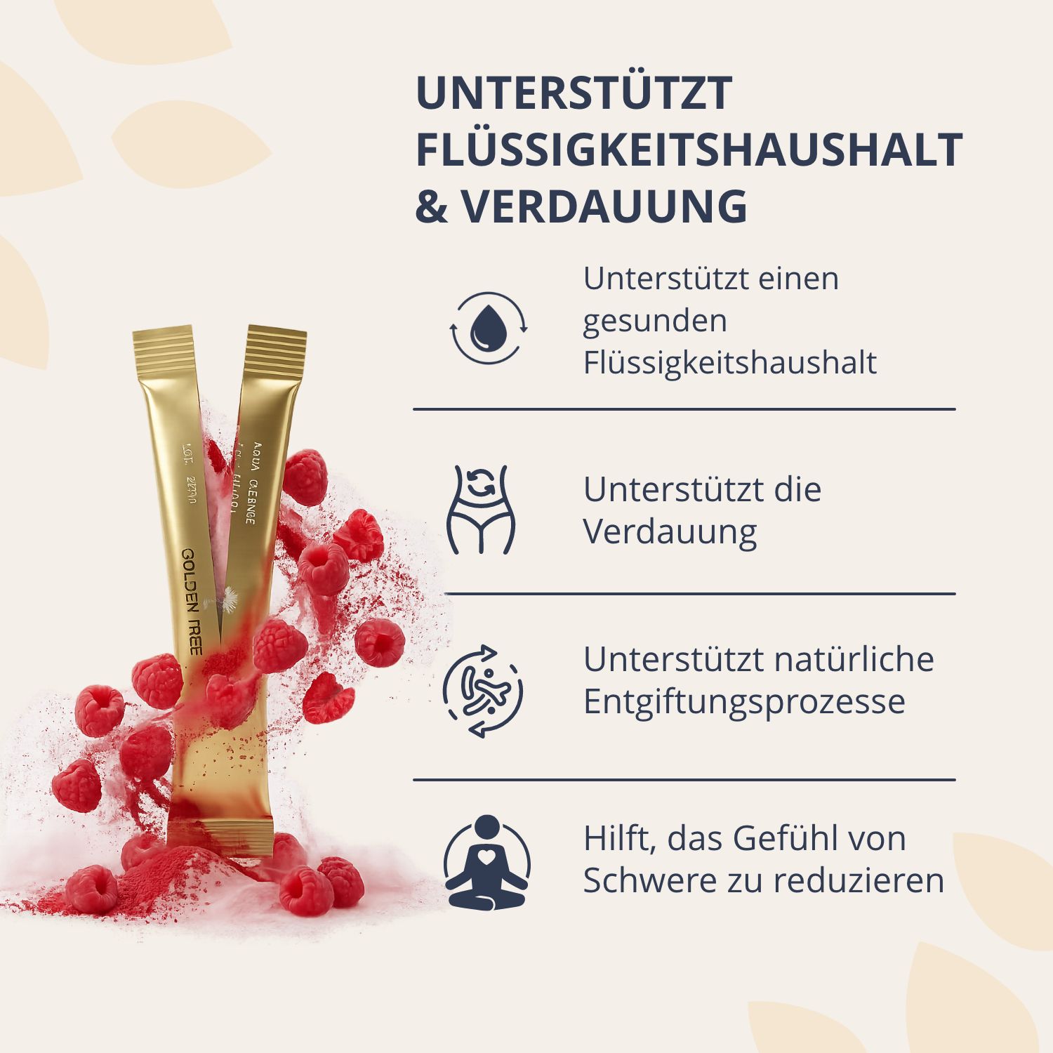 Golden Tree Aqua Cleanse: Unterstützt Flüssigkeitshaushalt & Verdauung. Unterstützt gesunden Flüssigkeitshaushalt, Verdauung, natürliche Entgiftungsprozesse.