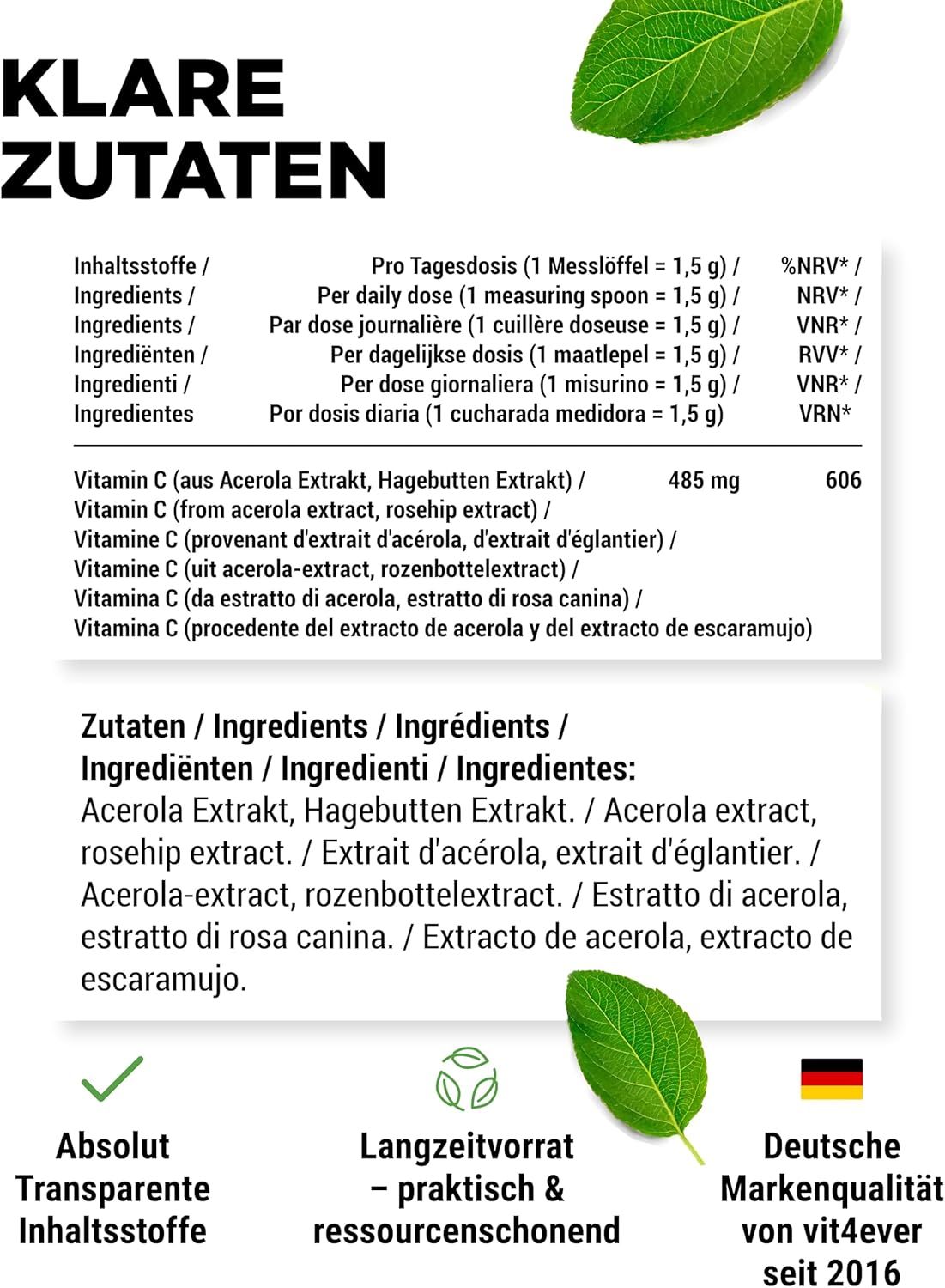 Acerola Hagebutten Pulver