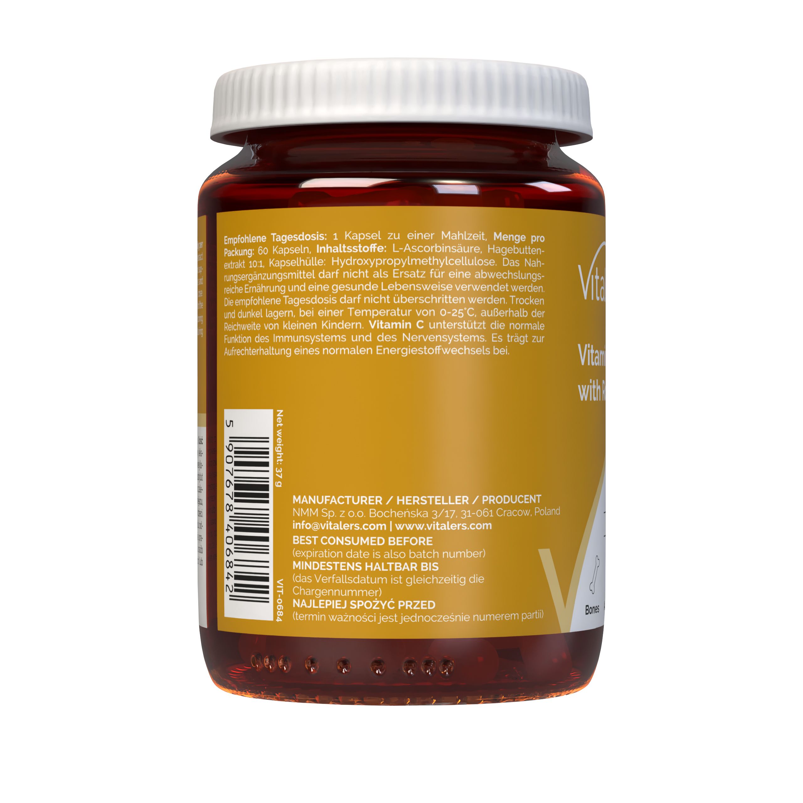Vitaler's Vitamin C mit Hagebutte 1000 mg