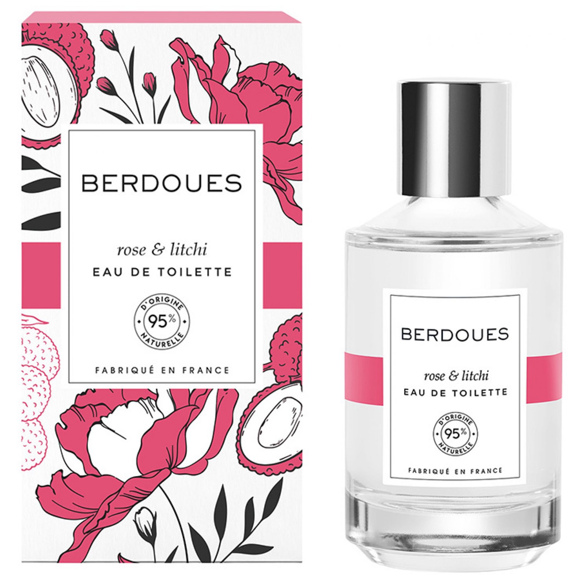 Berdoues Eau de Toilette Rose & Litchi 6,6x5,5x13,1 cm