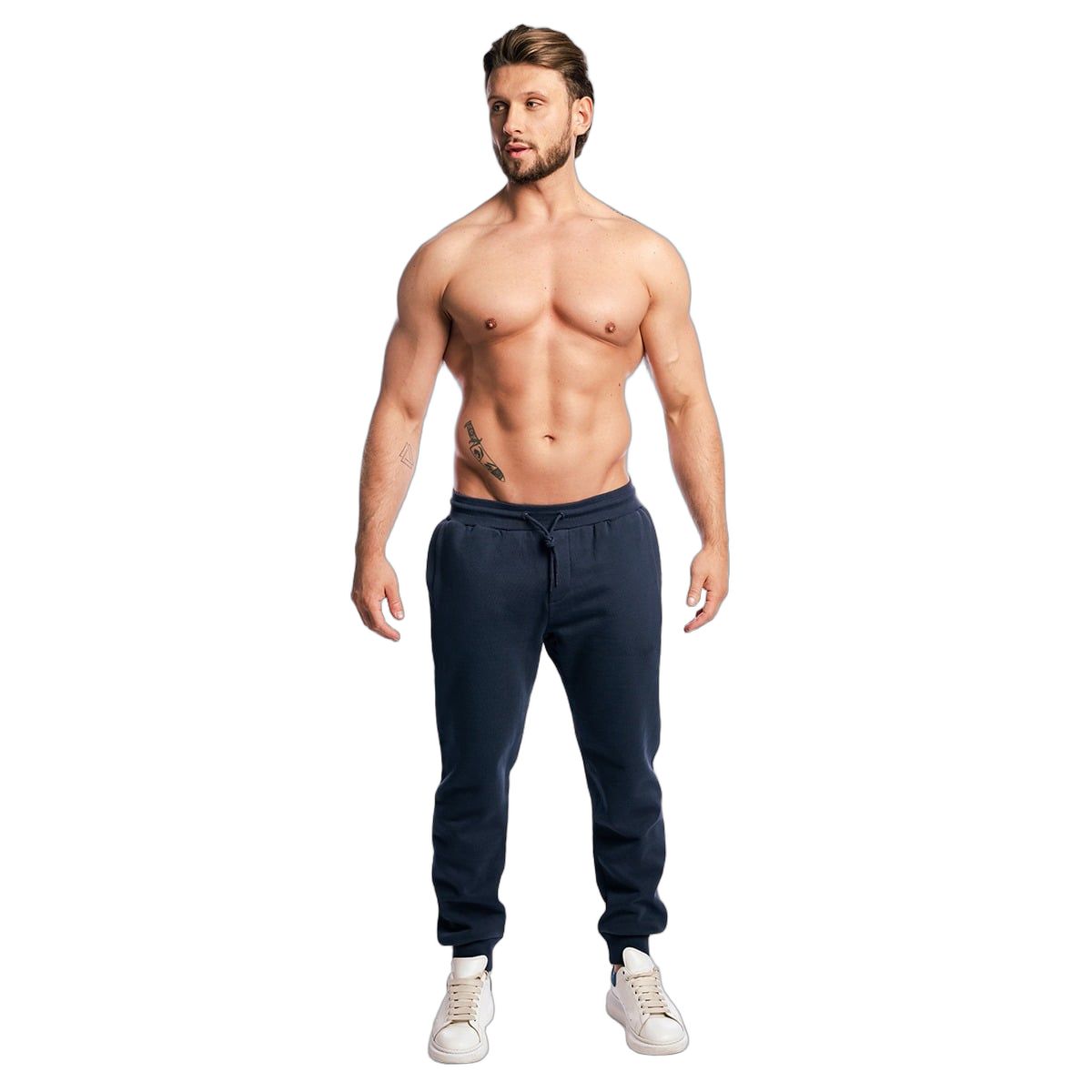 GymBeam Jogginghose Herren oversized mit Kordelzug und Taschen in Nightfall