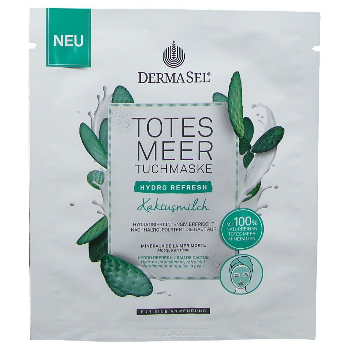 DERMASEL® Totes Meer Tuchmaske Kaktusmilch