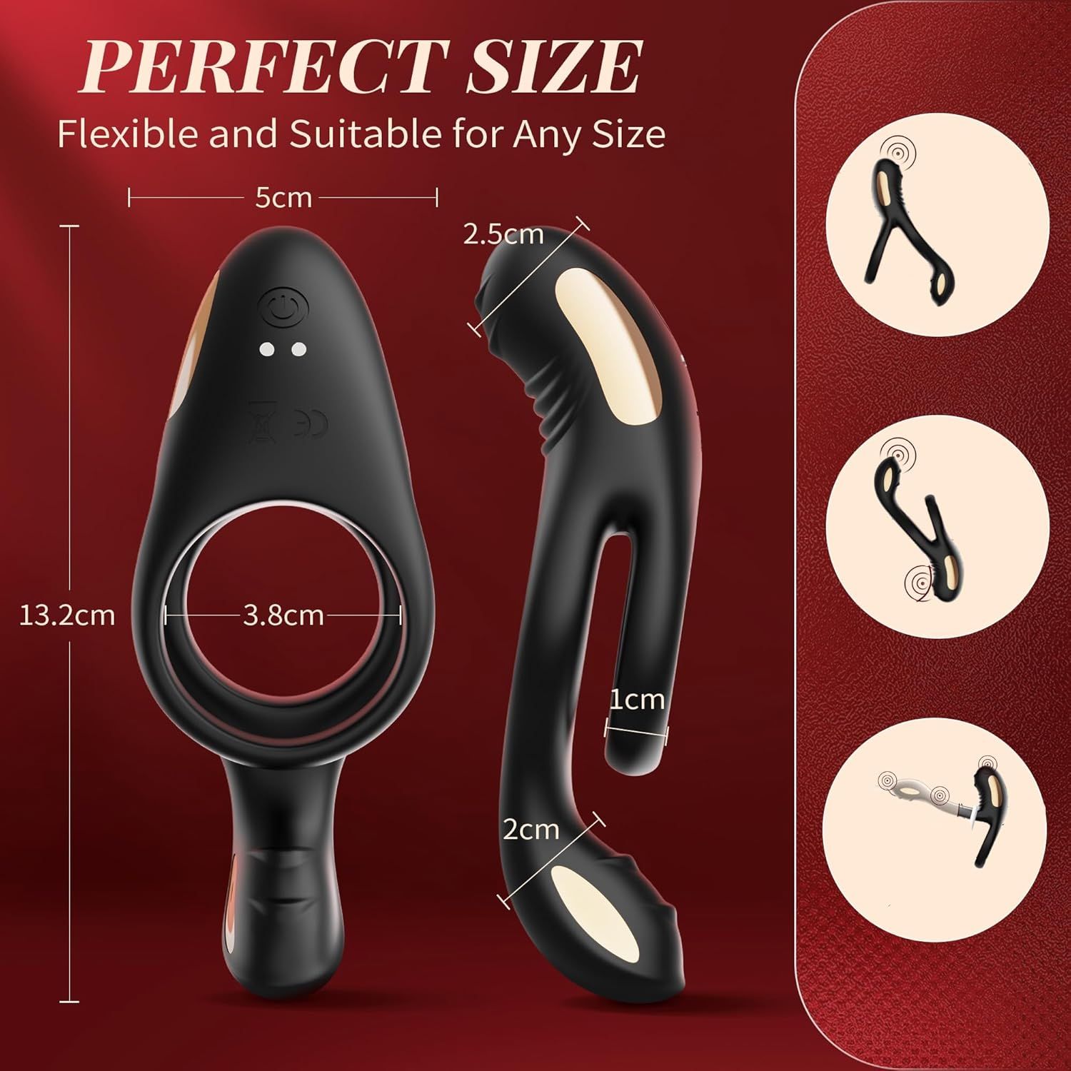 Tagnaff Penisring Vibrator Spielzeug für die Paare Klitoris