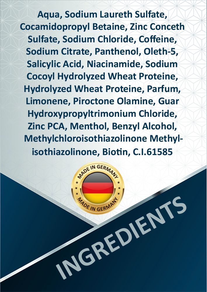 Style & Care Coffein Shampoo gegen Haarausfall, fettiges Haar und Schuppen