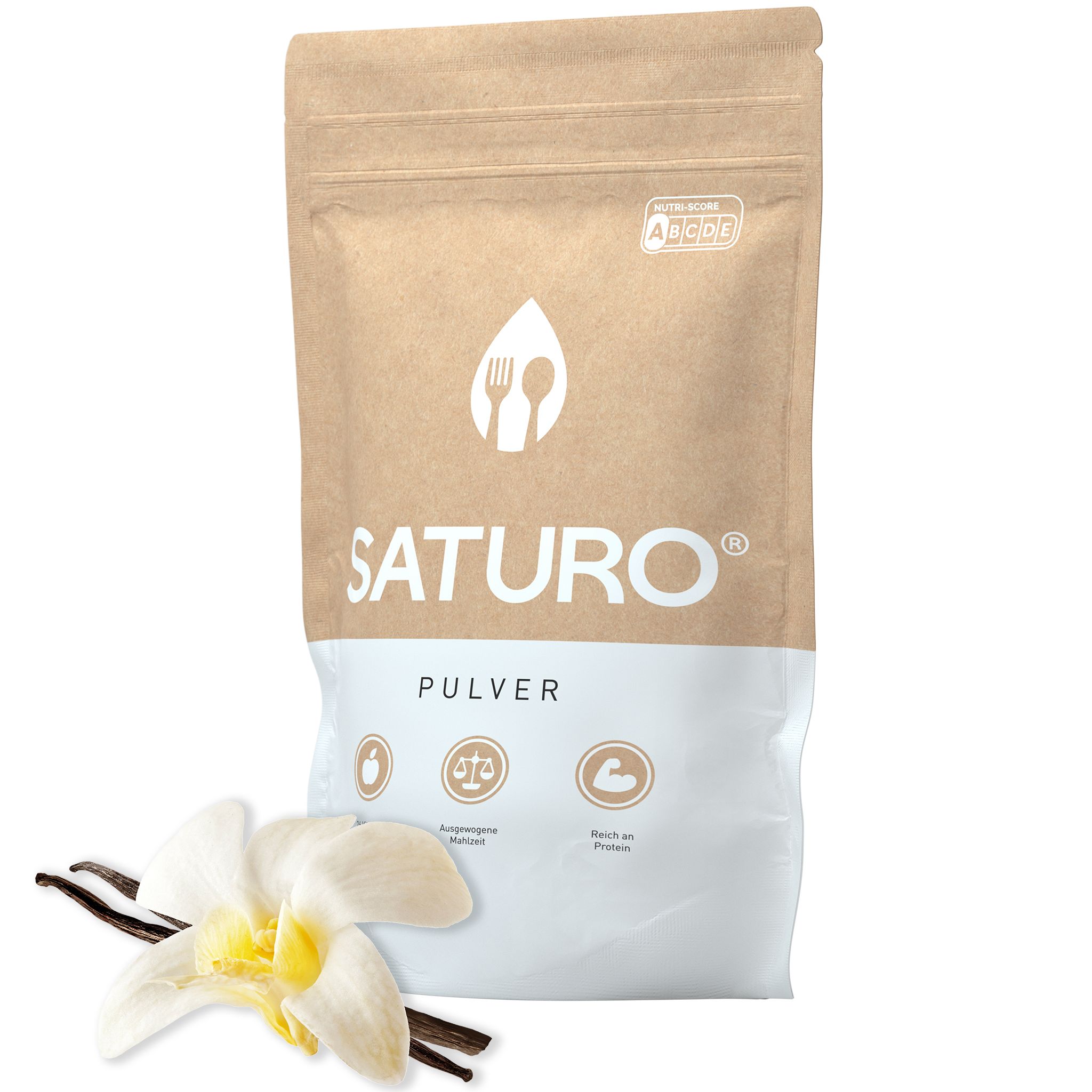 Saturo Trinkmahlzeit Vanille | Vegane Trinknahrung| Astronautenkost mit Protein & Nährstoffen