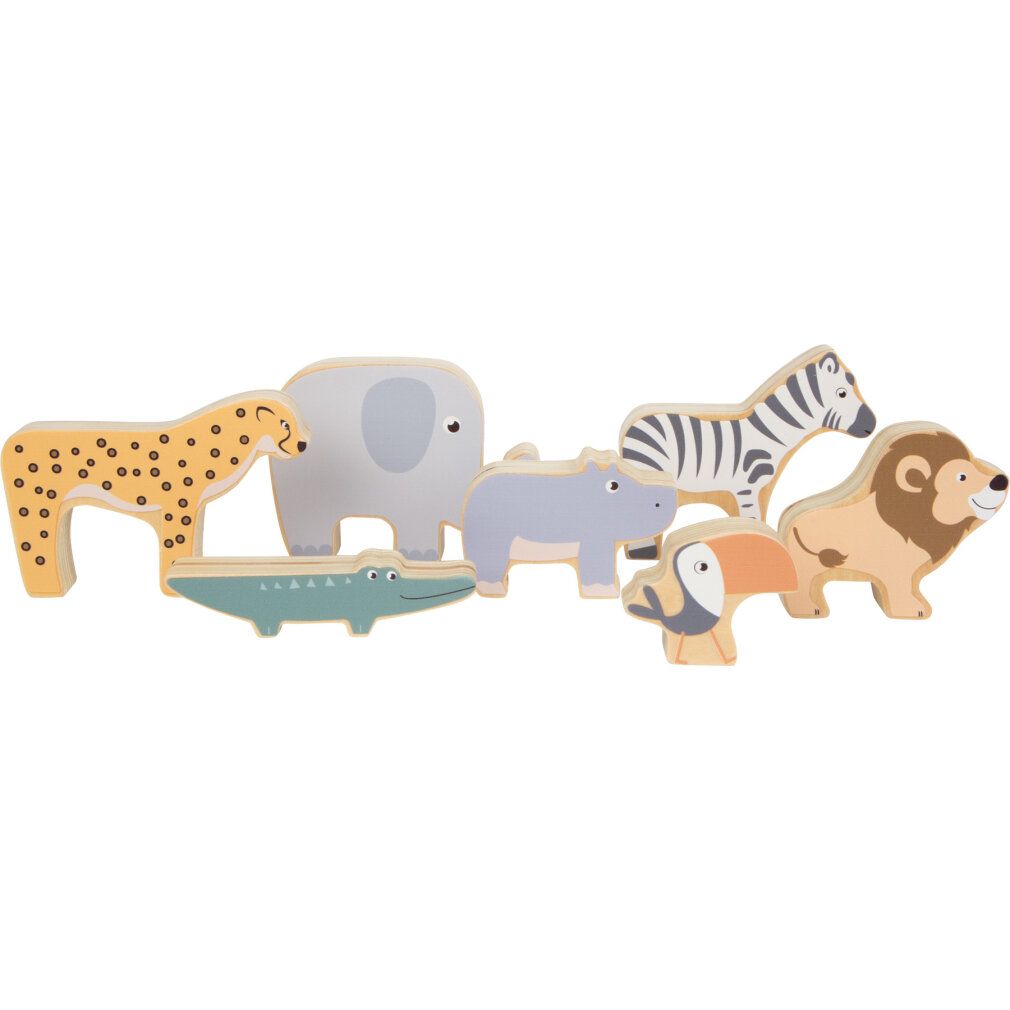 small foot 11704 Stapeltiere Safari Stapel-und Balancierspiel