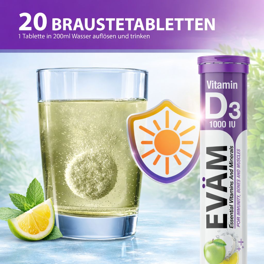 EVÄM Vitamin D3 Brausetabletten - 24 Set