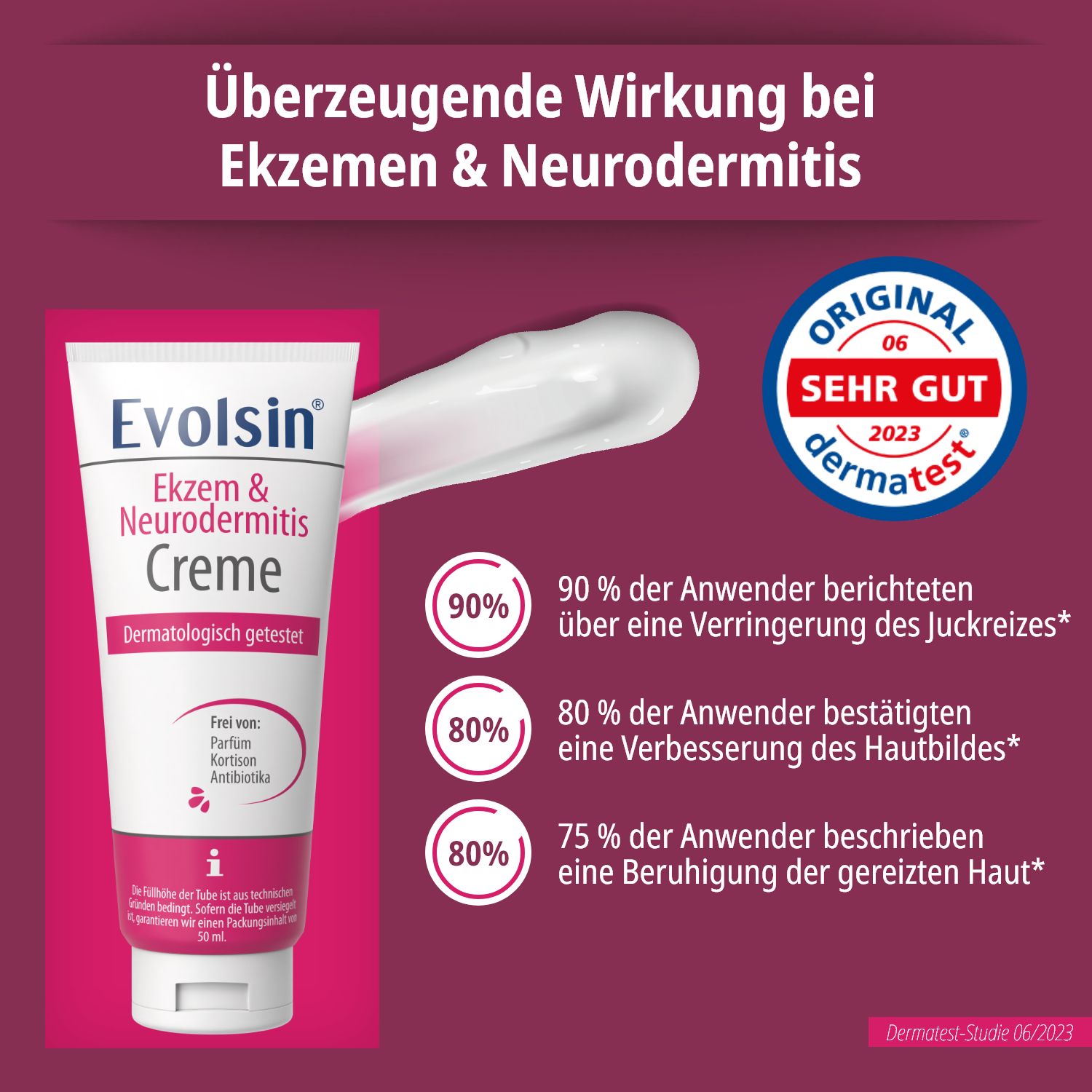 Evolsin® Ekzem & Neurodermitis Creme 3er Pack - Mindert Juckreiz & beruhigt gereizte Haut