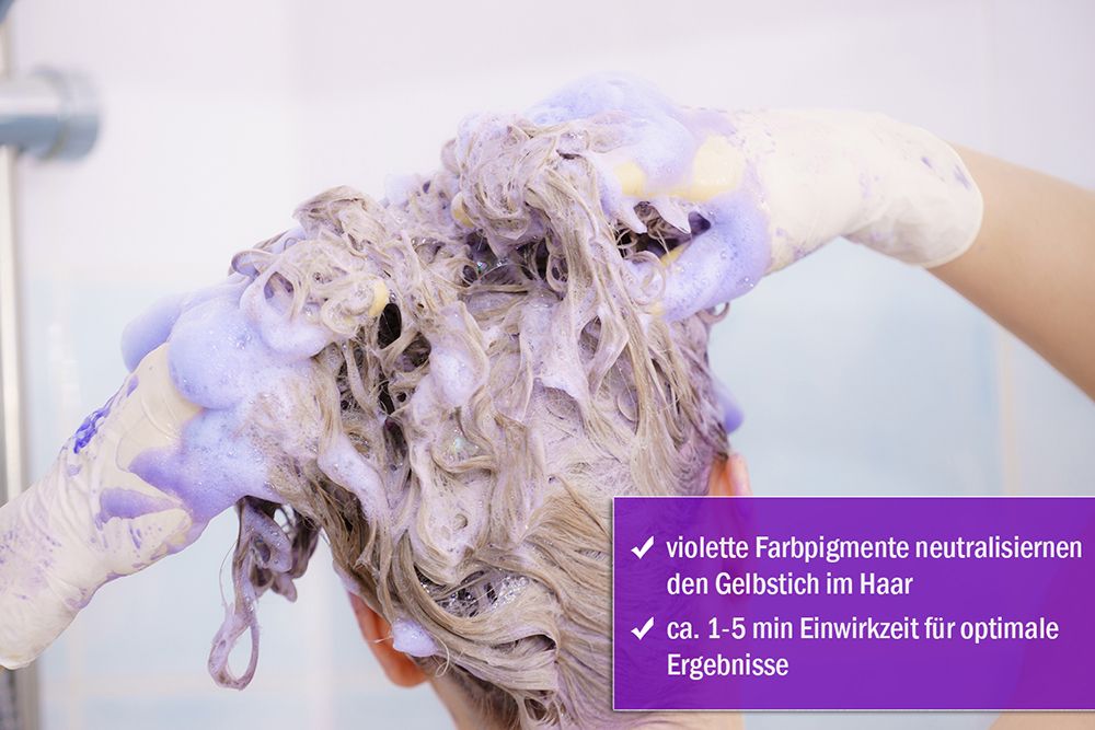 Style & Care Silber Shampoo, Anti Gelbstich Shampoo für graues hell gefärbtes oder blondes Haar