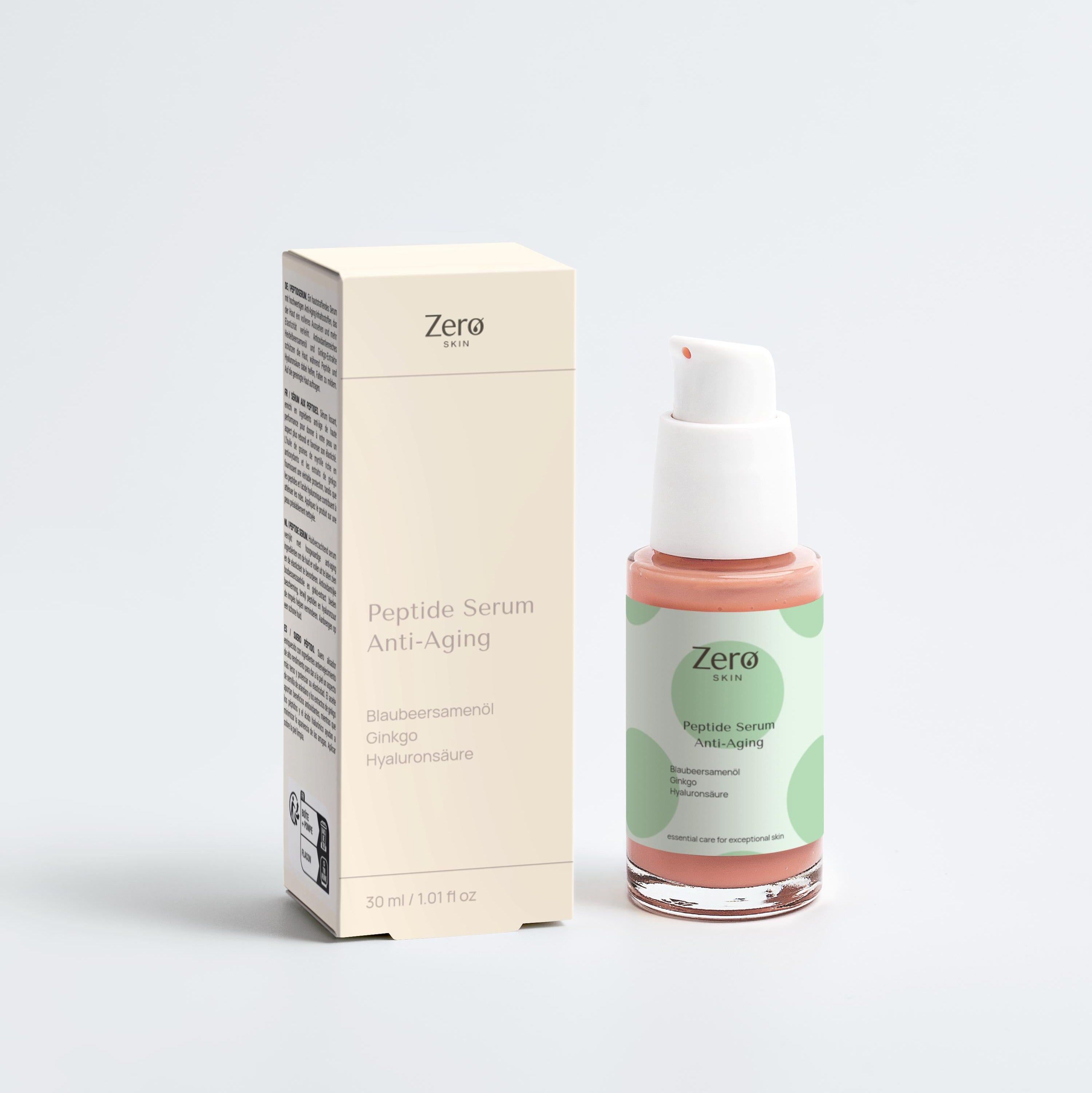 Zero Skin Peptide Serum mit Phytosterolen, glättend aufpolsternd für reife, trockene & normale Haut