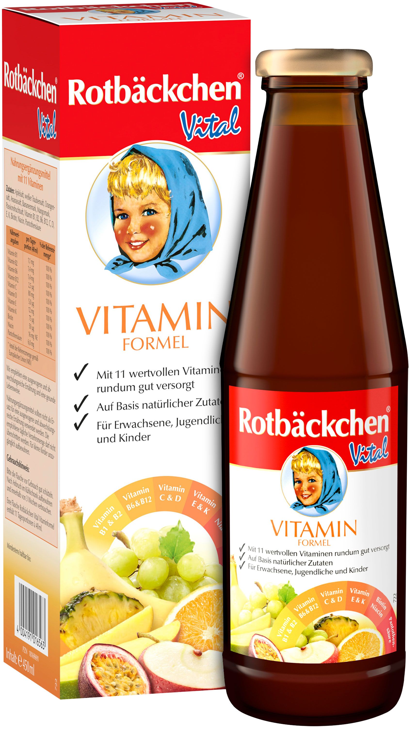 Rotbäckchen Vital Vitaminformel 3x450 ml Saft