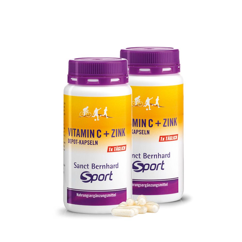 Sanct Bernhard Sport Vitamin C + Zink Depot-Kapseln 360 St