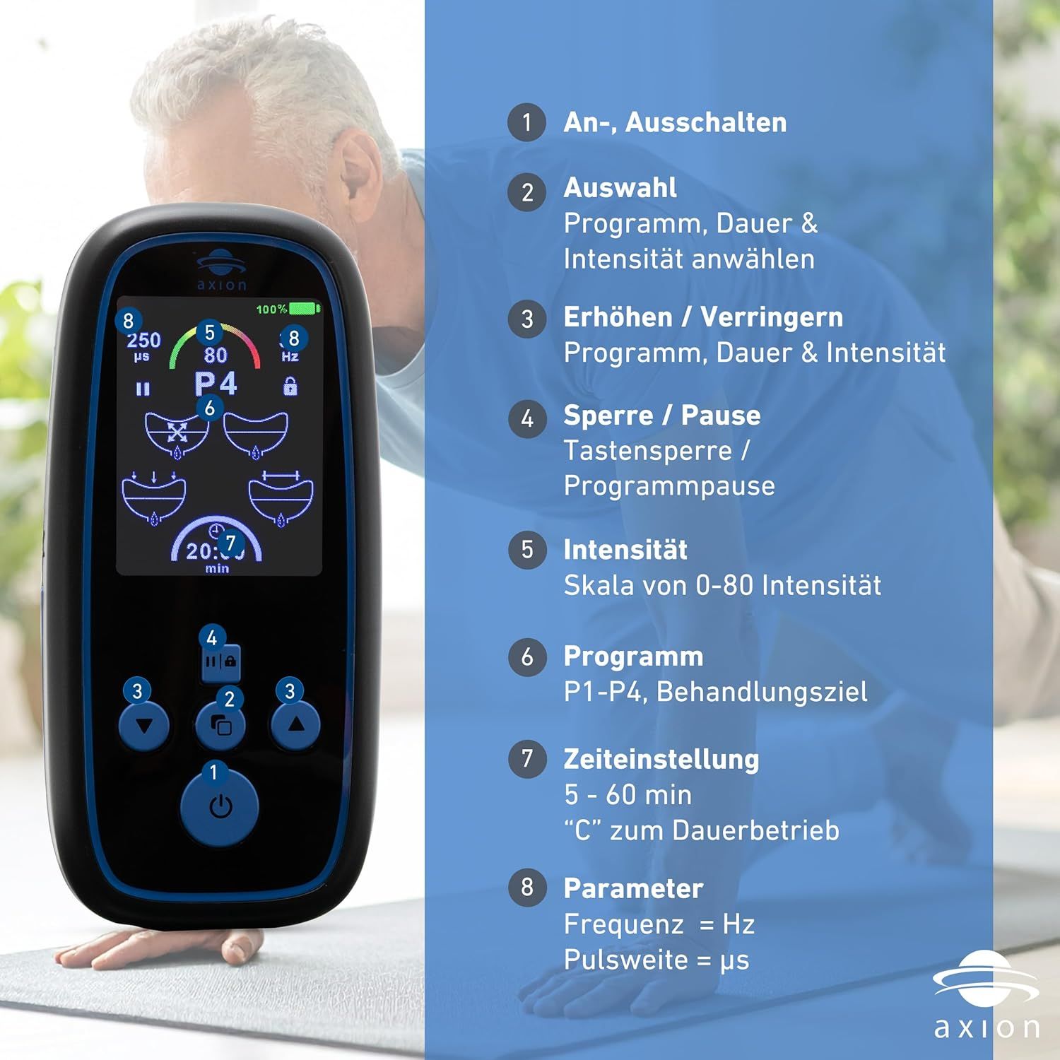 axion® I-3000 Beckenbodentrainer Set für Männer