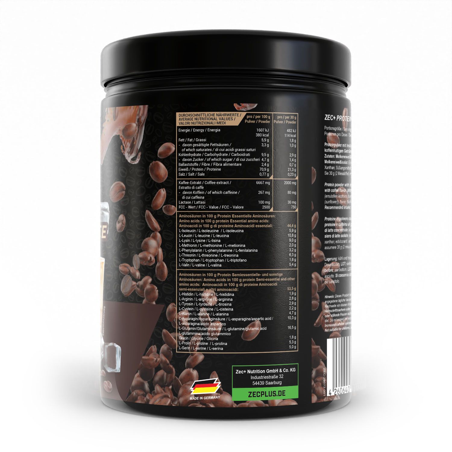 Zec+ Protein Coffee Iced 450 g Pulver