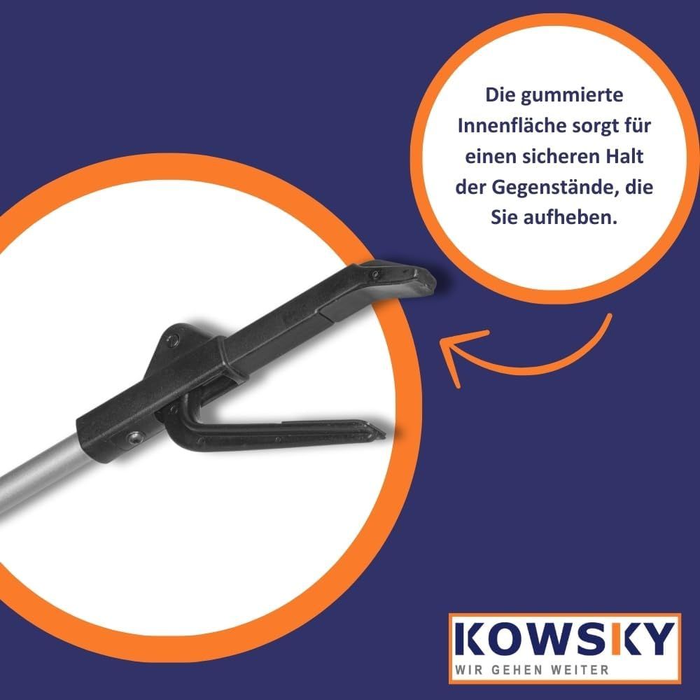 Ossenberg Greifhilfe 100 cm – Aluminium – Magnet – Anti-Rutsch – Handschlaufe – schwarz