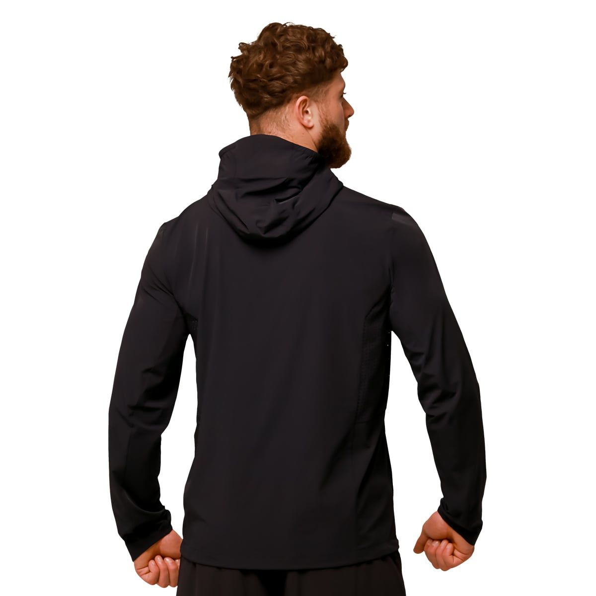GymBeam Jacke Herren slim mit Kapuze und Reißverschluss in Schwarz