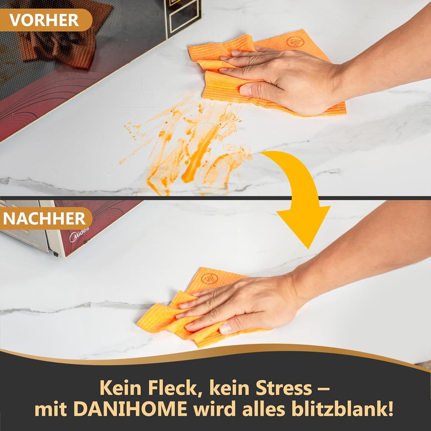 DANIHOME Schwammtücher Pink
