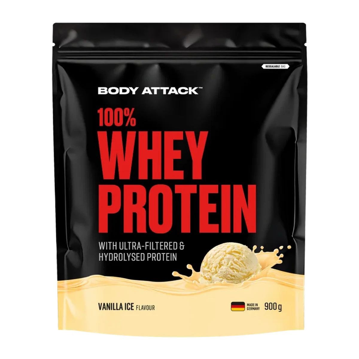 Body Attack 100 Whey Protein Vanilla Ice 900 g
