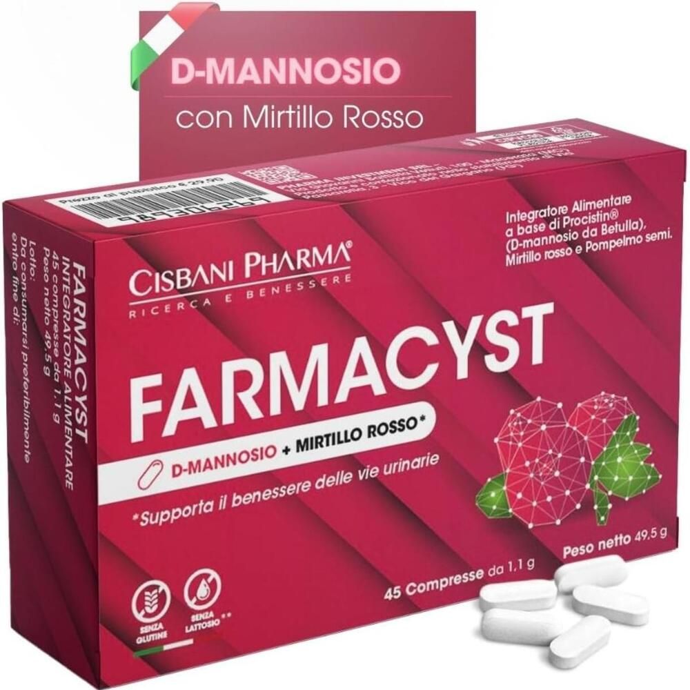 Cisbani Pharma Farmacyst compresse - Integratore per Vie Urinarie con D Mannosio