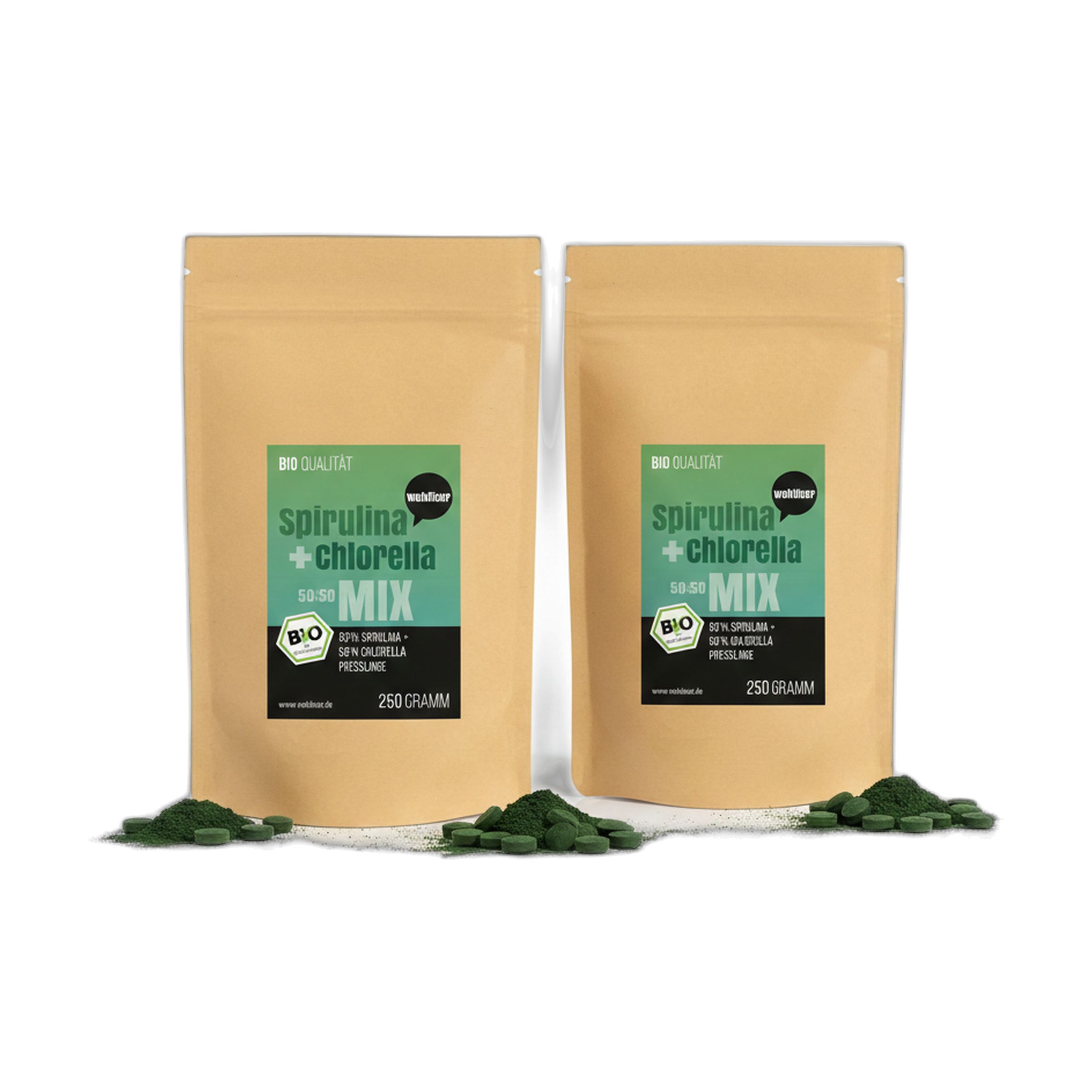 Wohltuer Spirulina + Chlorella Bio Algen Mix Tabletten 250 g