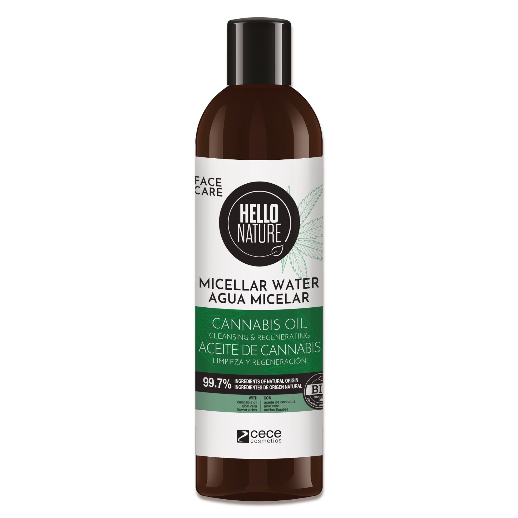 Hello Nature Make-up-Entferner Mizellenwasser  Cleanser Hanföl für Gesichtsreinigung