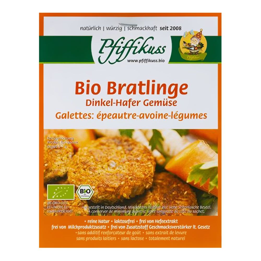 Pfiffikuss Bio Bratlinge Dinkel-Hafer-Gemüse