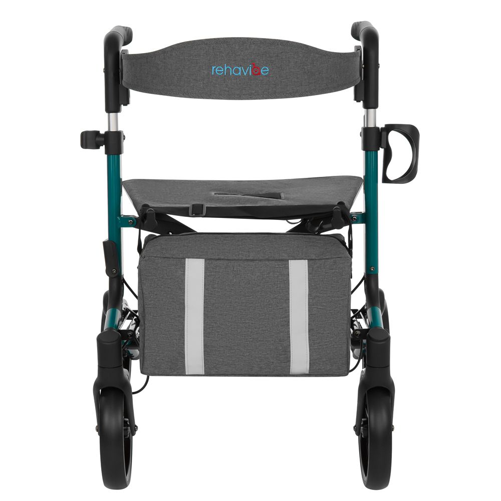 Leichter Aluminium-Rollator mit Softreifen & abnehmbarer Rückenlehne