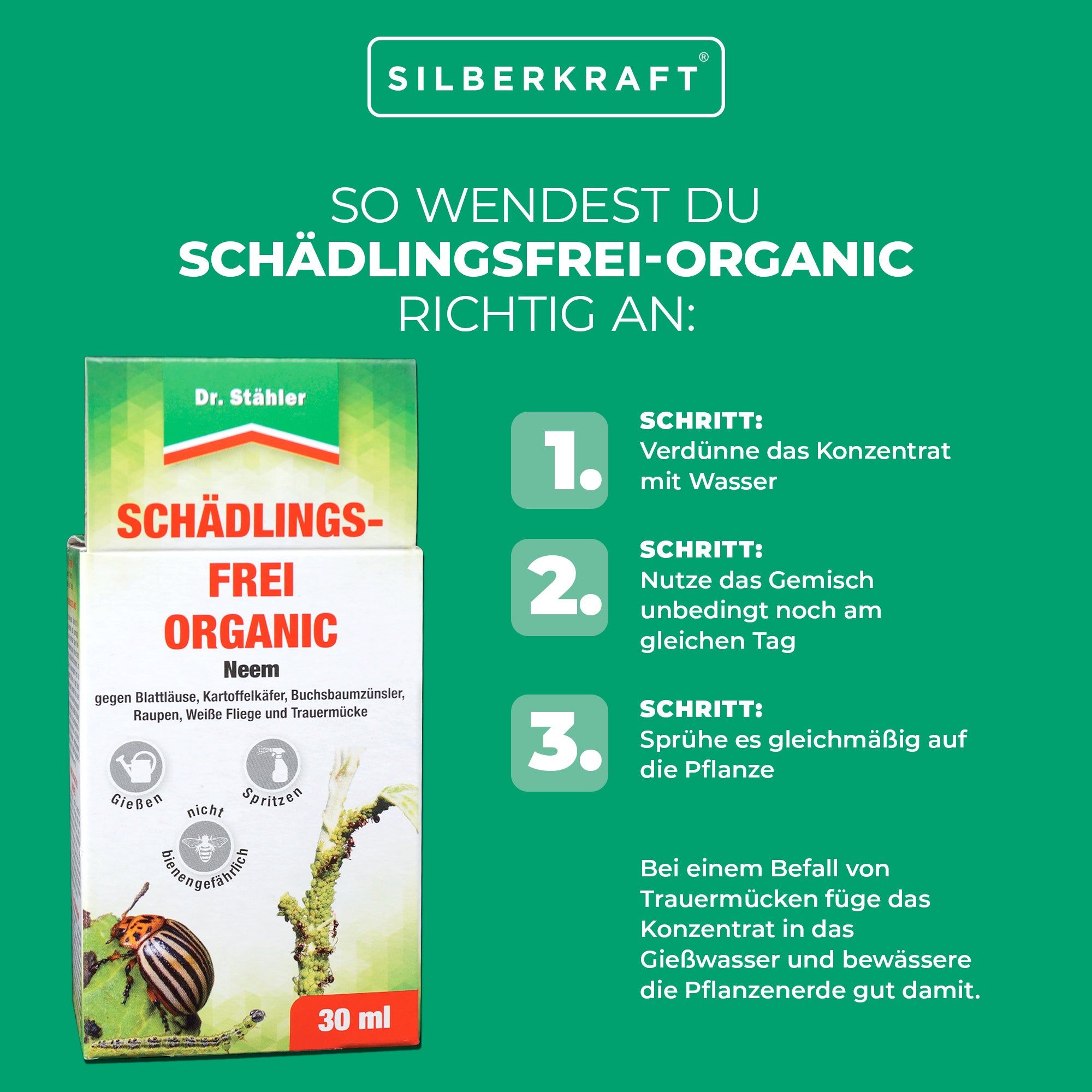 Silberkraft Schädlingsfrei-Organic 10x30 ml