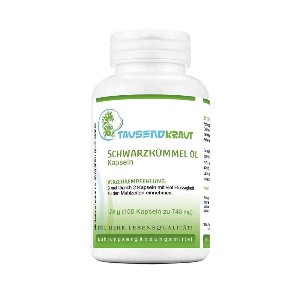 Tausendkraut Schwarzkümmel Öl Kapseln
