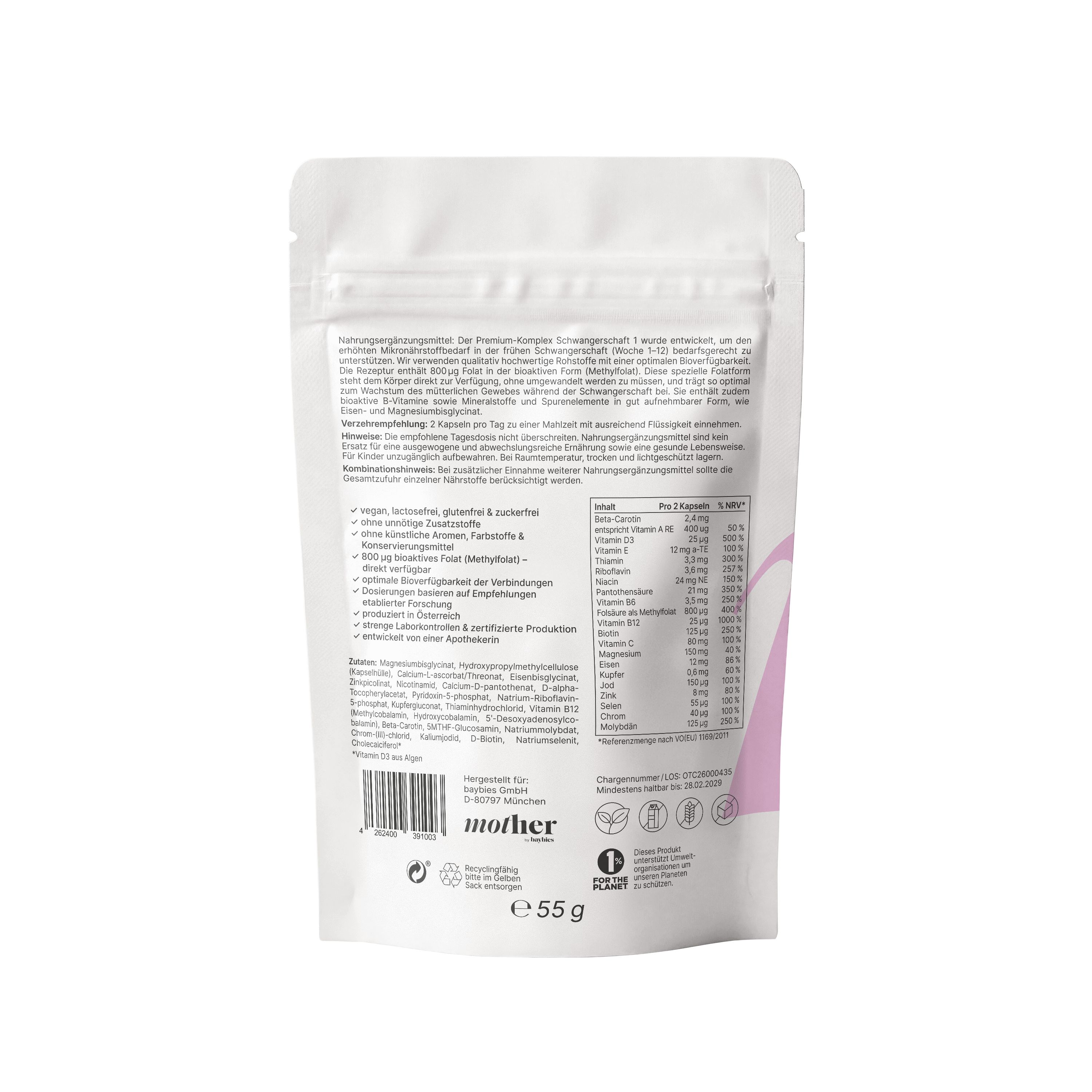 mother+ Schwangerschaft 1 Premium-Komplex