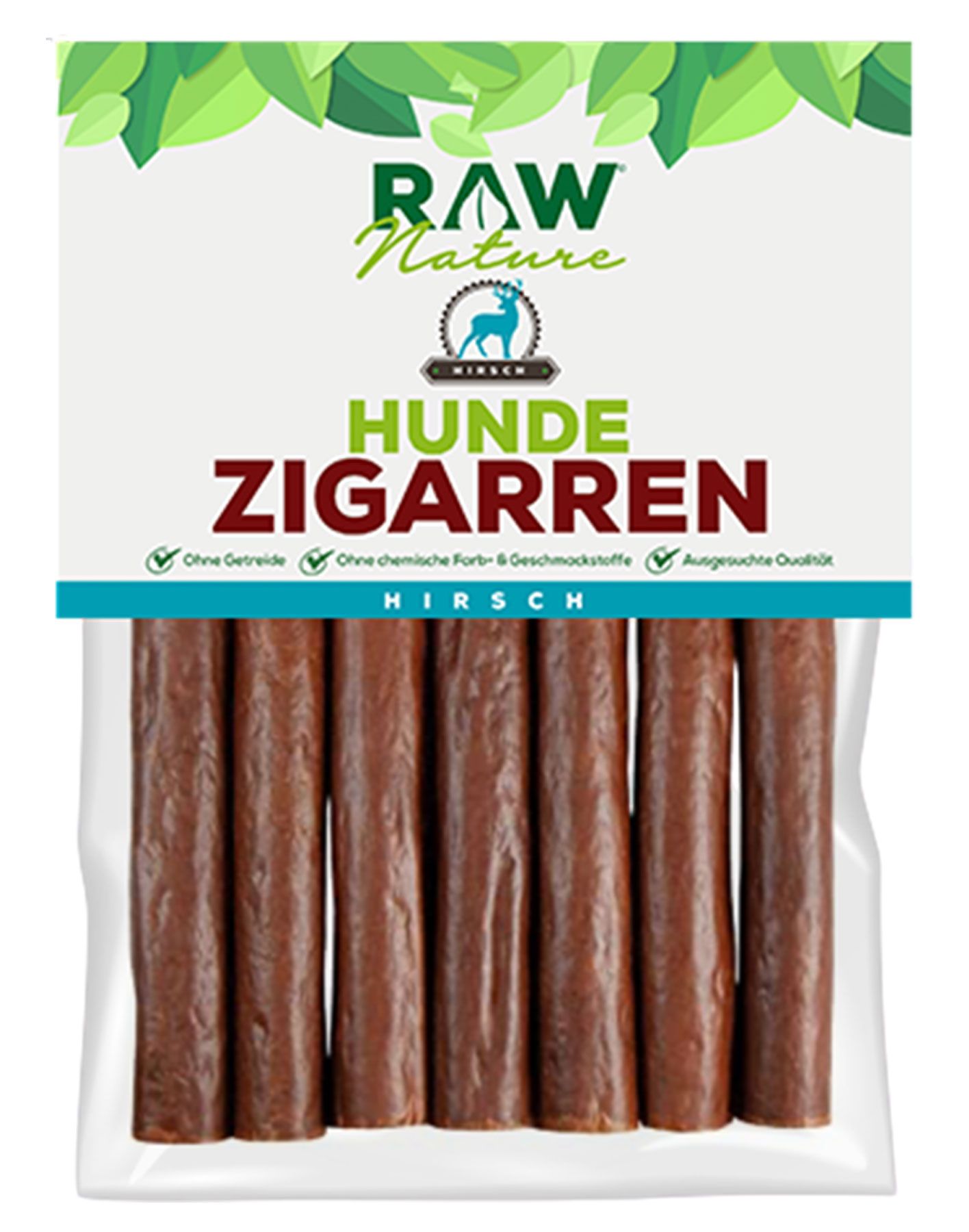 RAW Nature Hundesnack, Hirsch Hunde-Zigarren, Dörrfleisch Kausnack