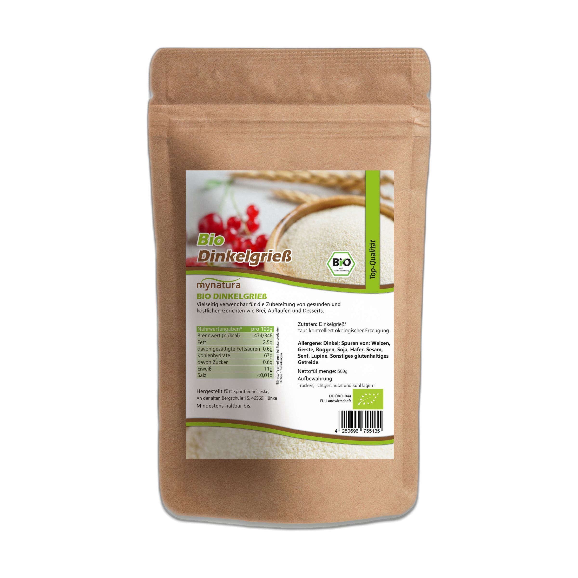 Mynatura Bio Dinkelgrieß 2000 g Granulat
