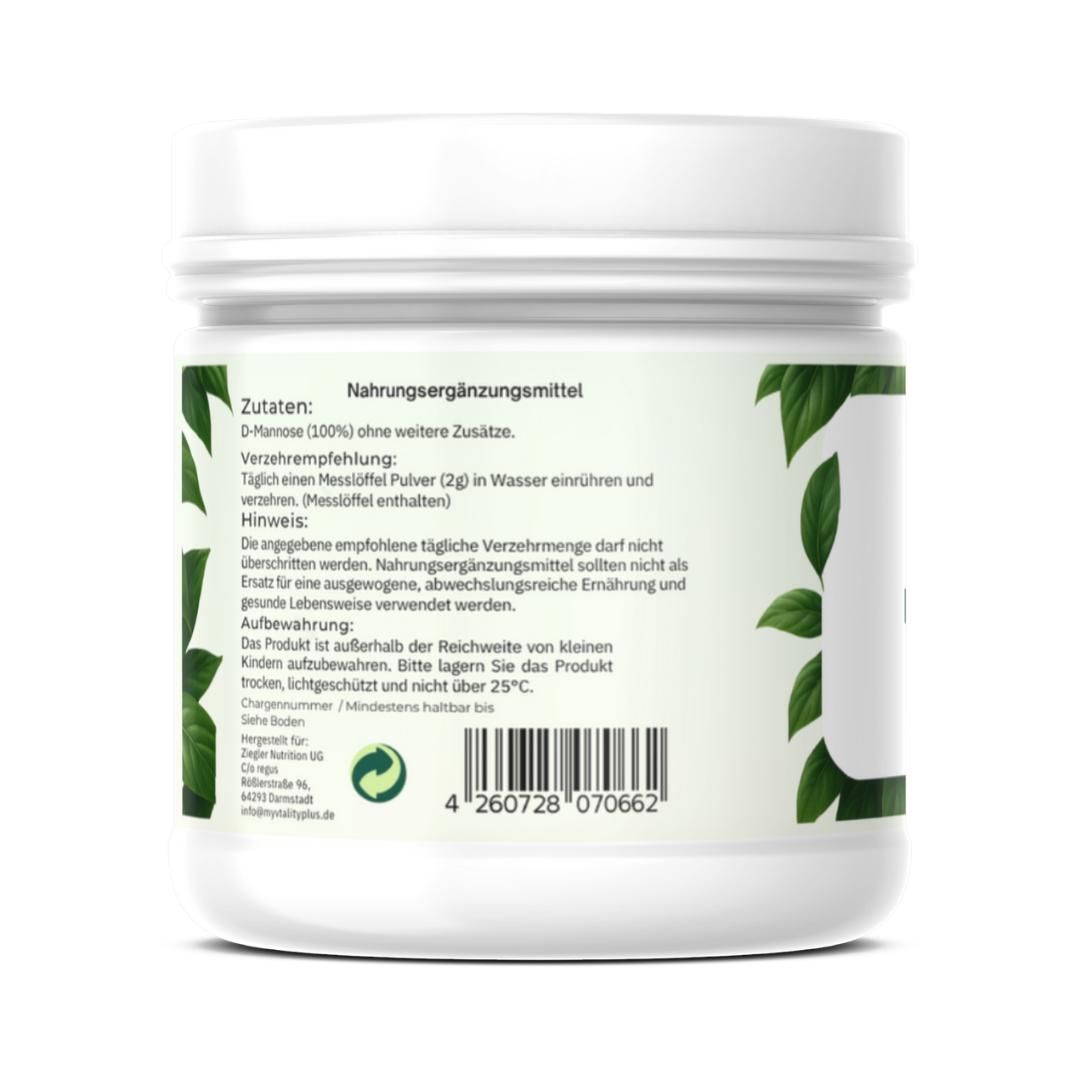 Weißes Produktglas mit Etikett. Text: Zutaten, Nährwertangaben, Verzehrempfehlung, Hinweise, Chargennummer, Mindestens haltbar bis.
