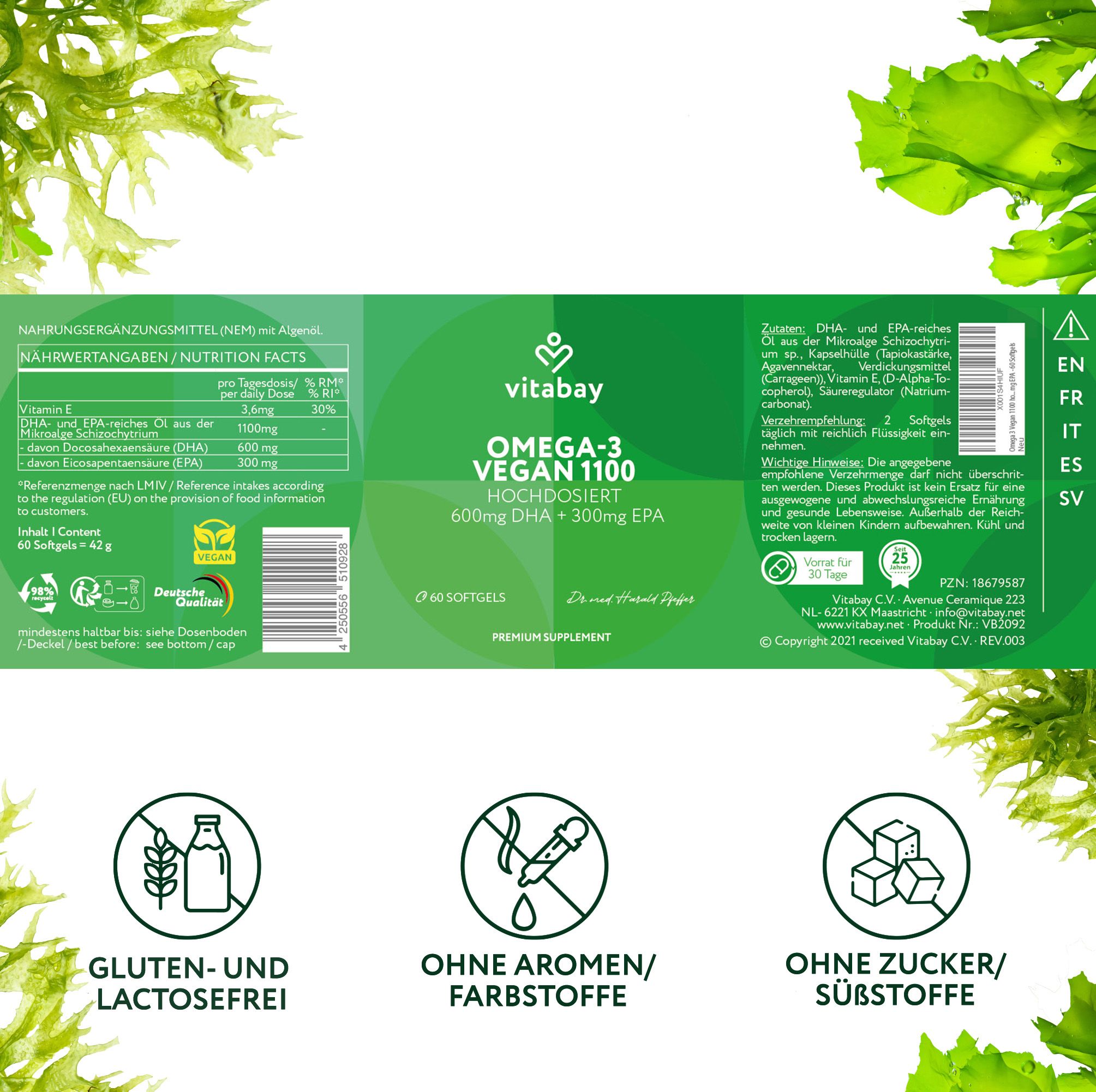 Vitabay Omega 3 VEGAN 1100 mg