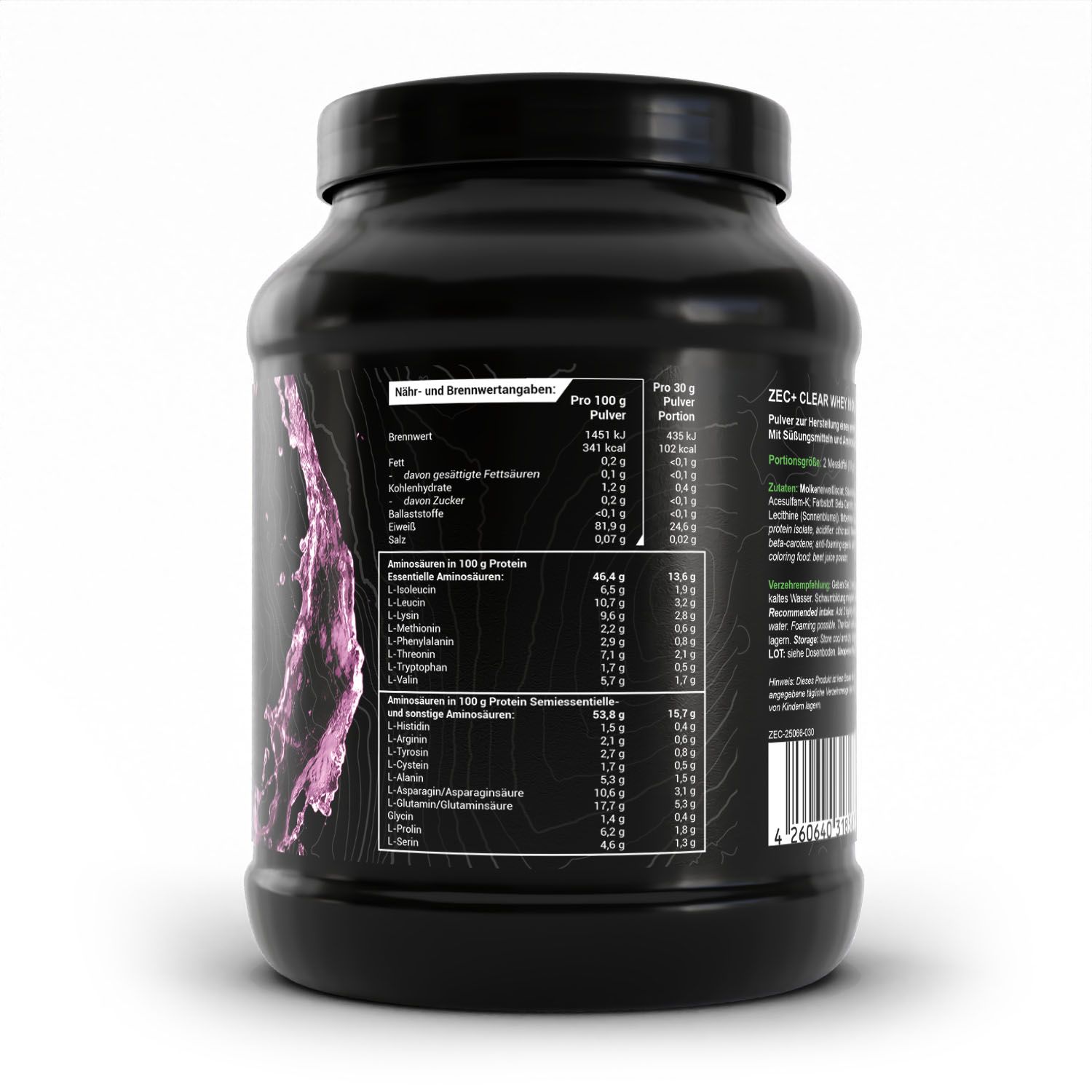 Zec+ Clear Whey Isolate Mango-Passion Fruit 450 g Pulver