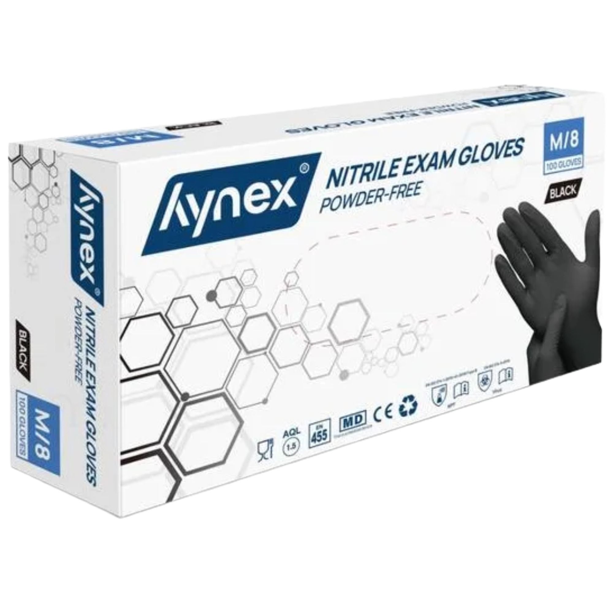 Hynex Nitrilhandschuhe schwarz 3,5g puderfrei Einweghandschuhe