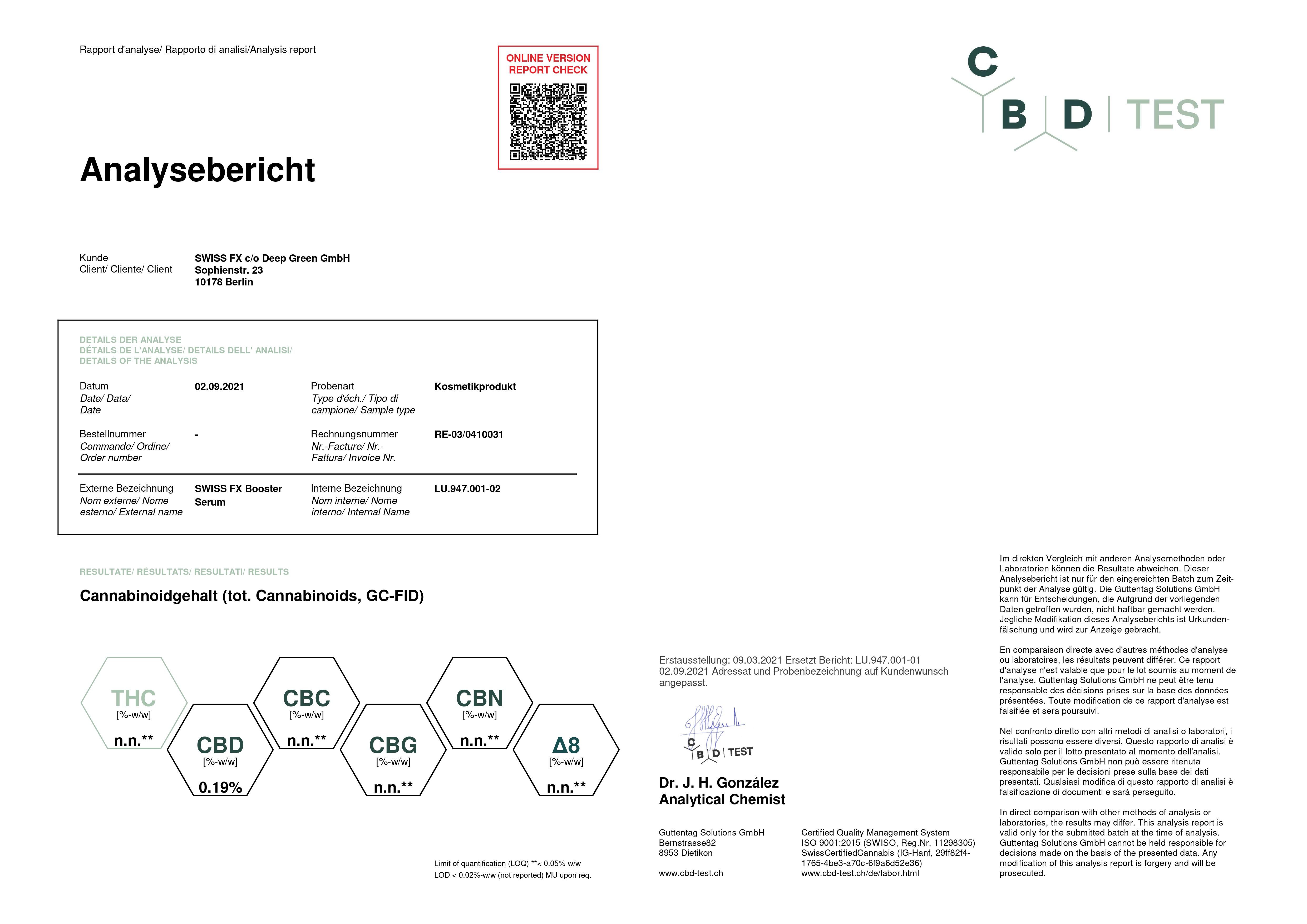 SWISS FX CBD Booster Serum