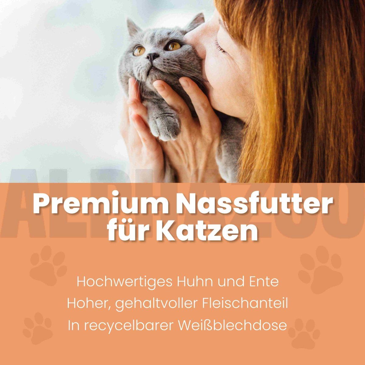 alphazoo Ente + Huhn Nassfutter für Katze