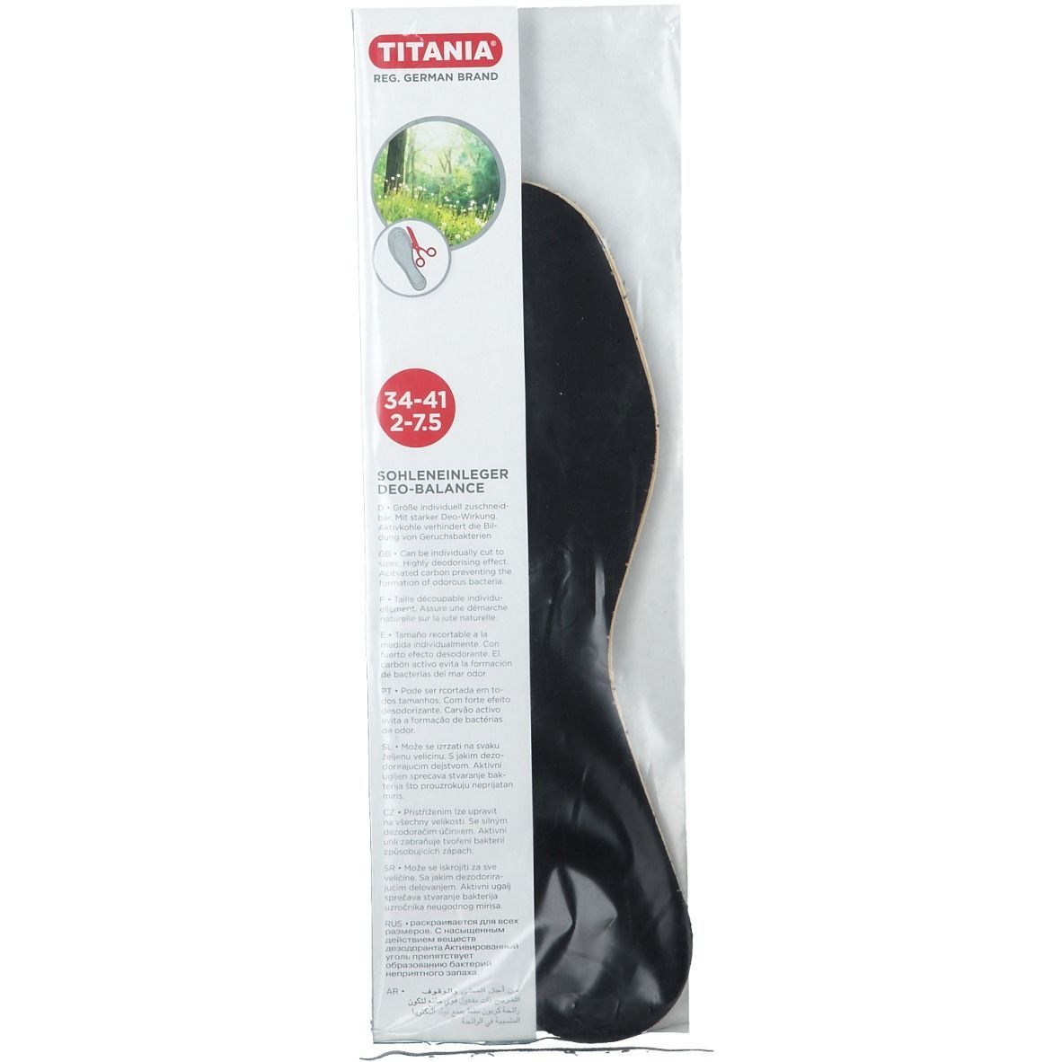 TITANIA® Einlegesohlen Deo-Balance Gr. 34 - 41