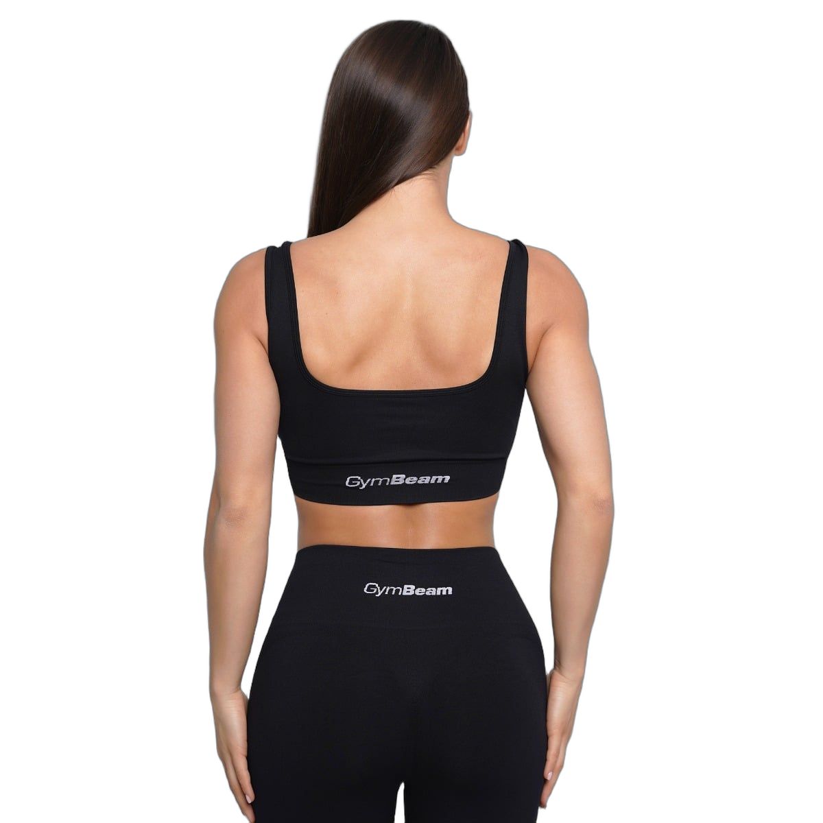 GymBeam Sport-BH Damen nahtlos mit breiten Trägern LIFT Schwarz