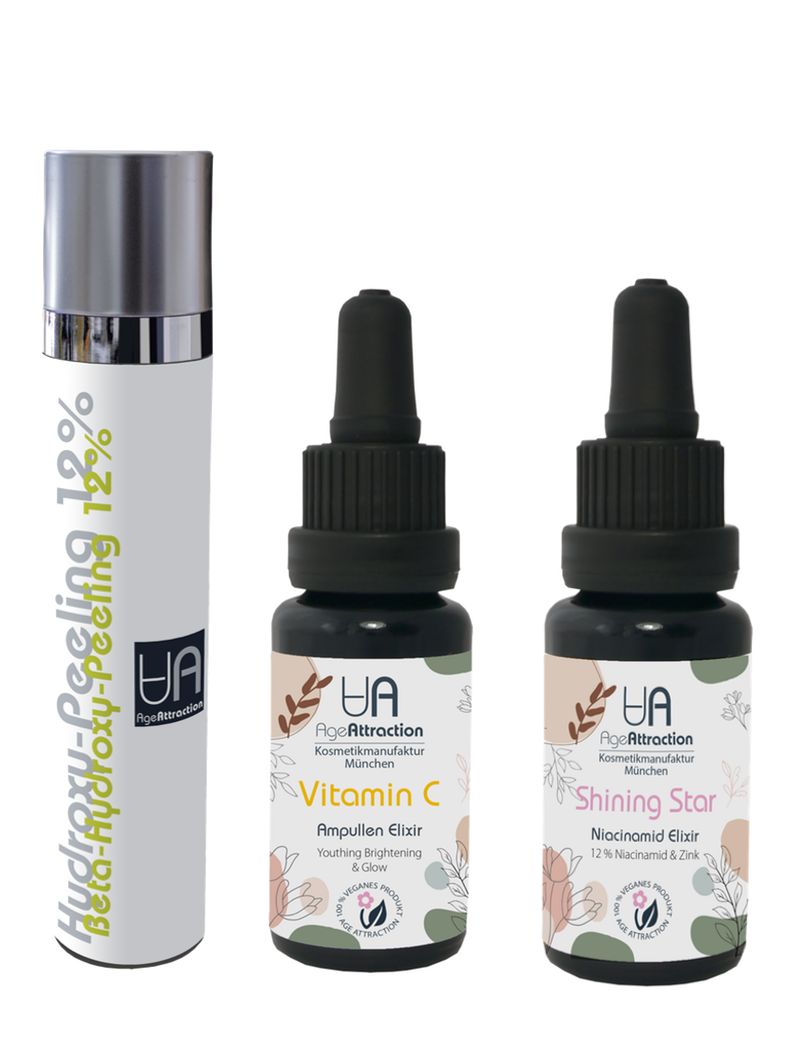 AGE Attraction Hautauffrischung & Pigmente - Niacinamid Serum + Vitamin C BH Peeling 12% 110 ml