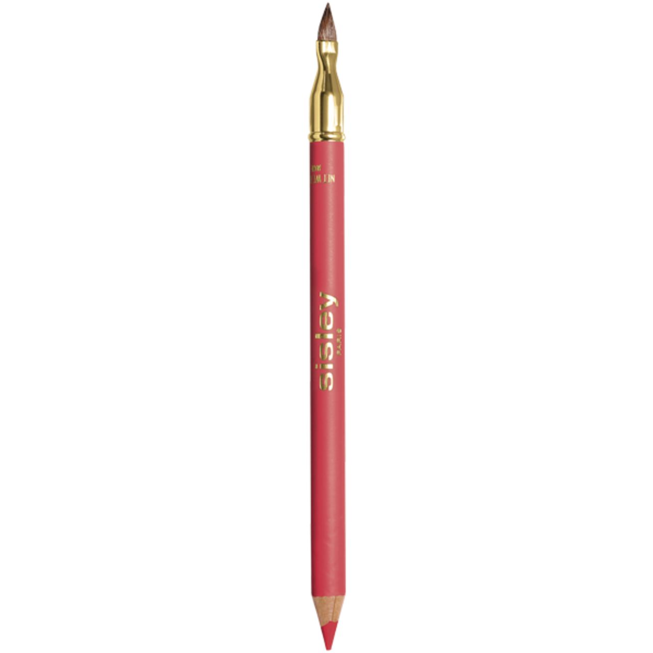 Lippenstiftstift mit Pinsel. Roter Stift mit goldfarbenen Details. Marke Sisley.