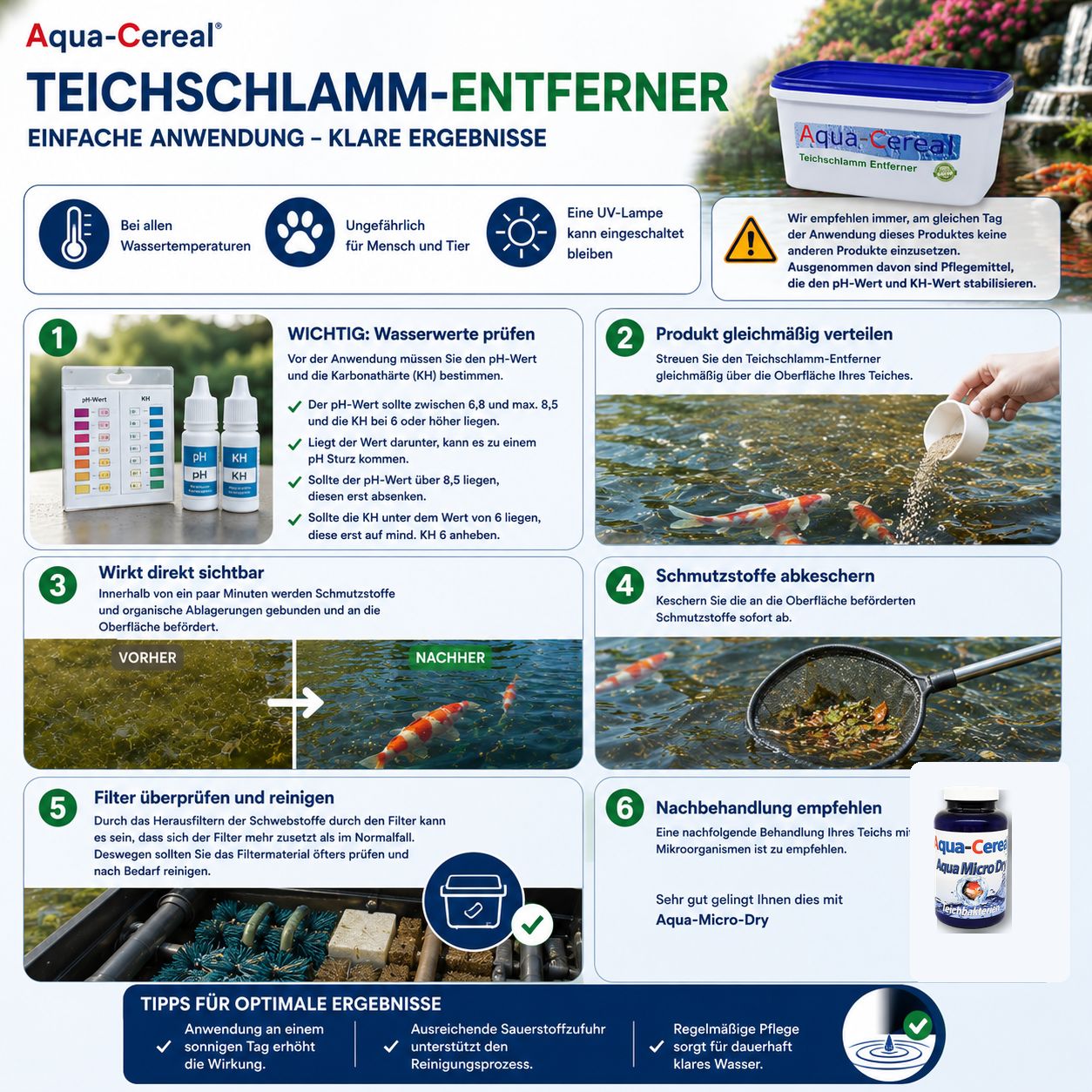 Aqua-Cereal Teichschlamm Entferner