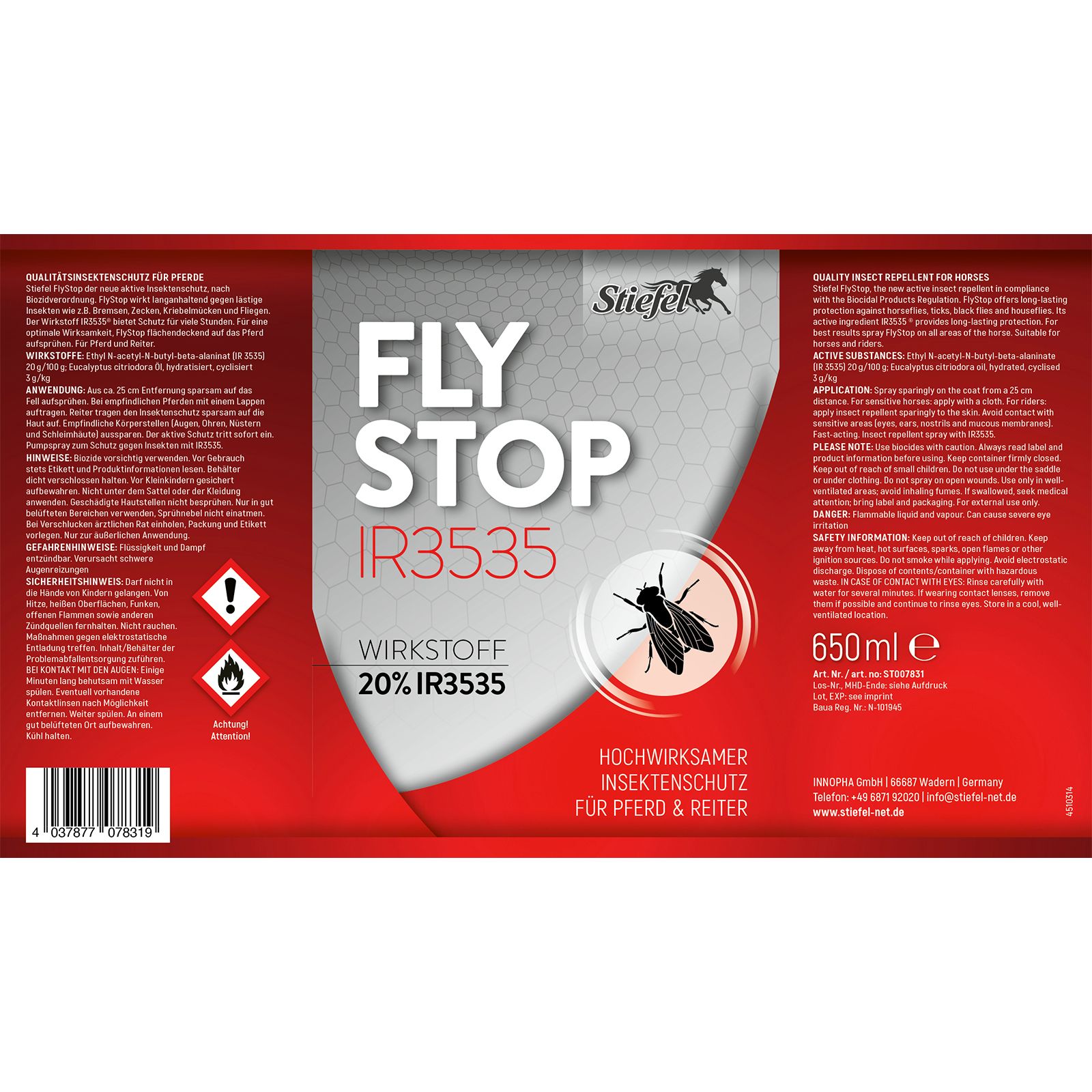 Stiefel Flystop IR