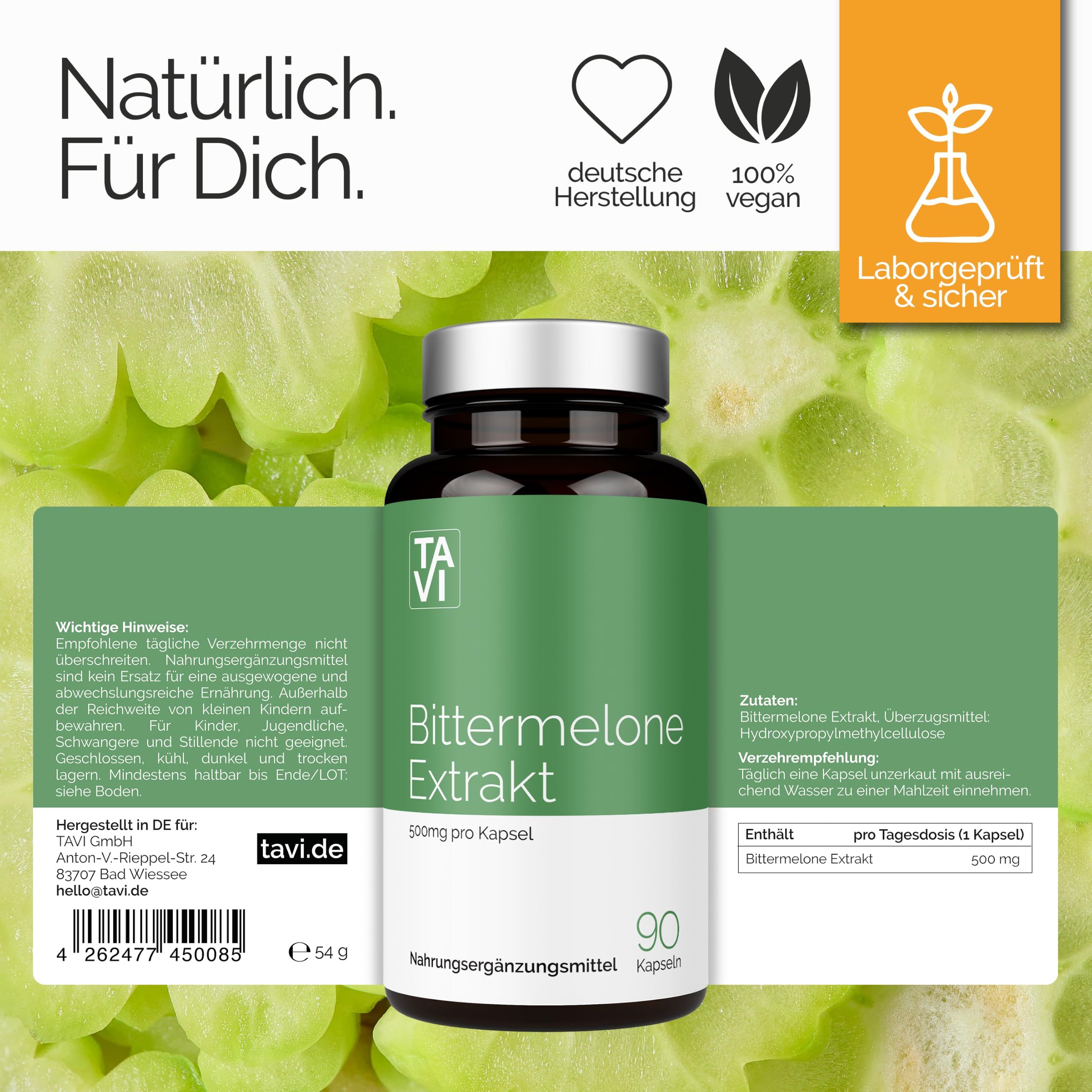 TAVI® Bittermelone Extrakt Kapseln (Momordica charantia, Bitter Melon)