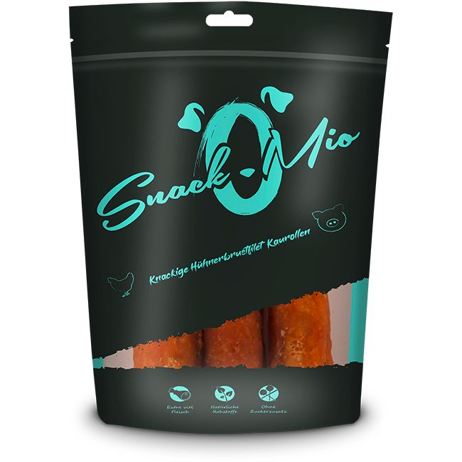 SnackOMio - knackige Hühnerbrustfilet Kaurolle